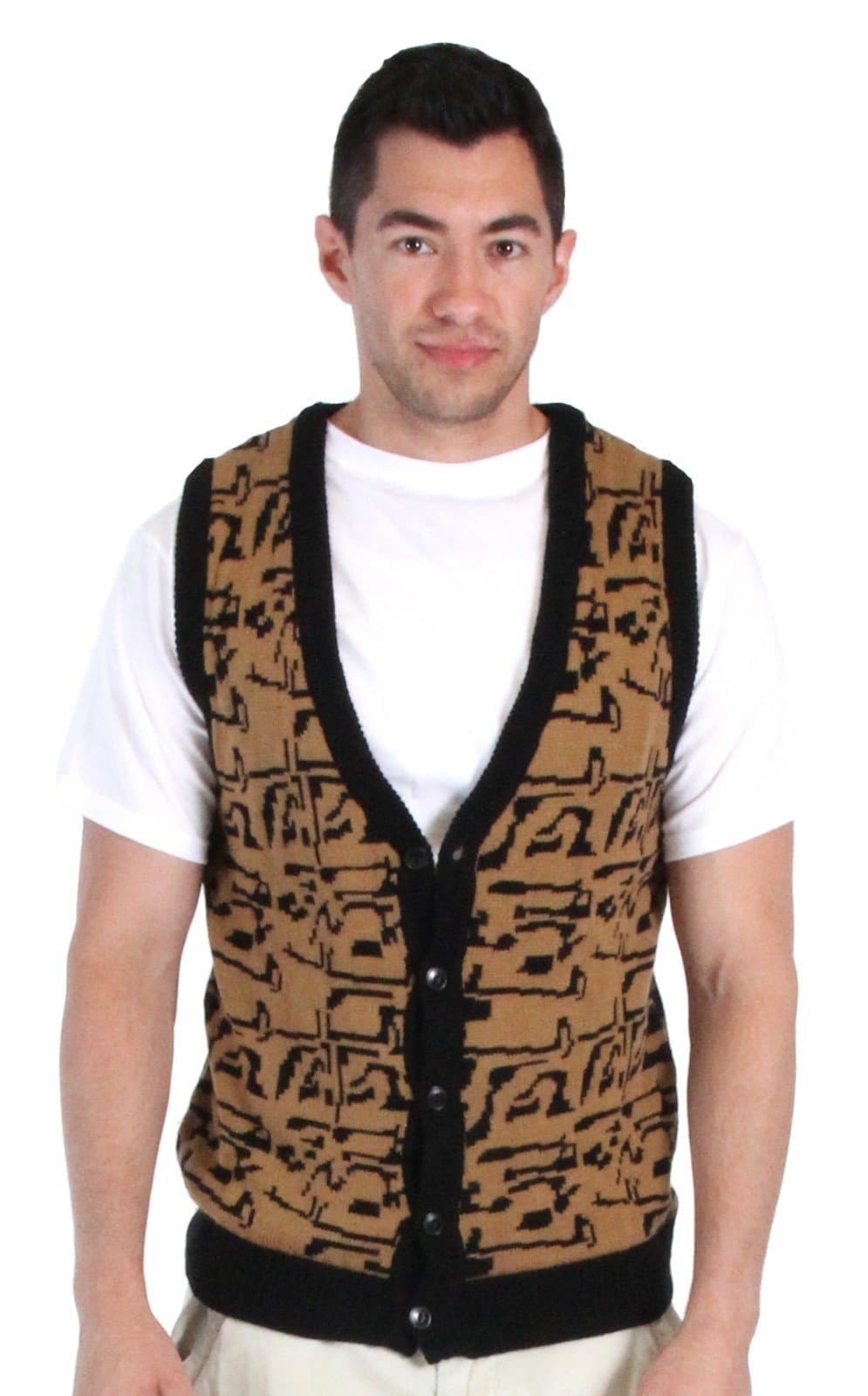 80's Movie Ferris Bueller's Day Off Button Up Costume Sweater Vest