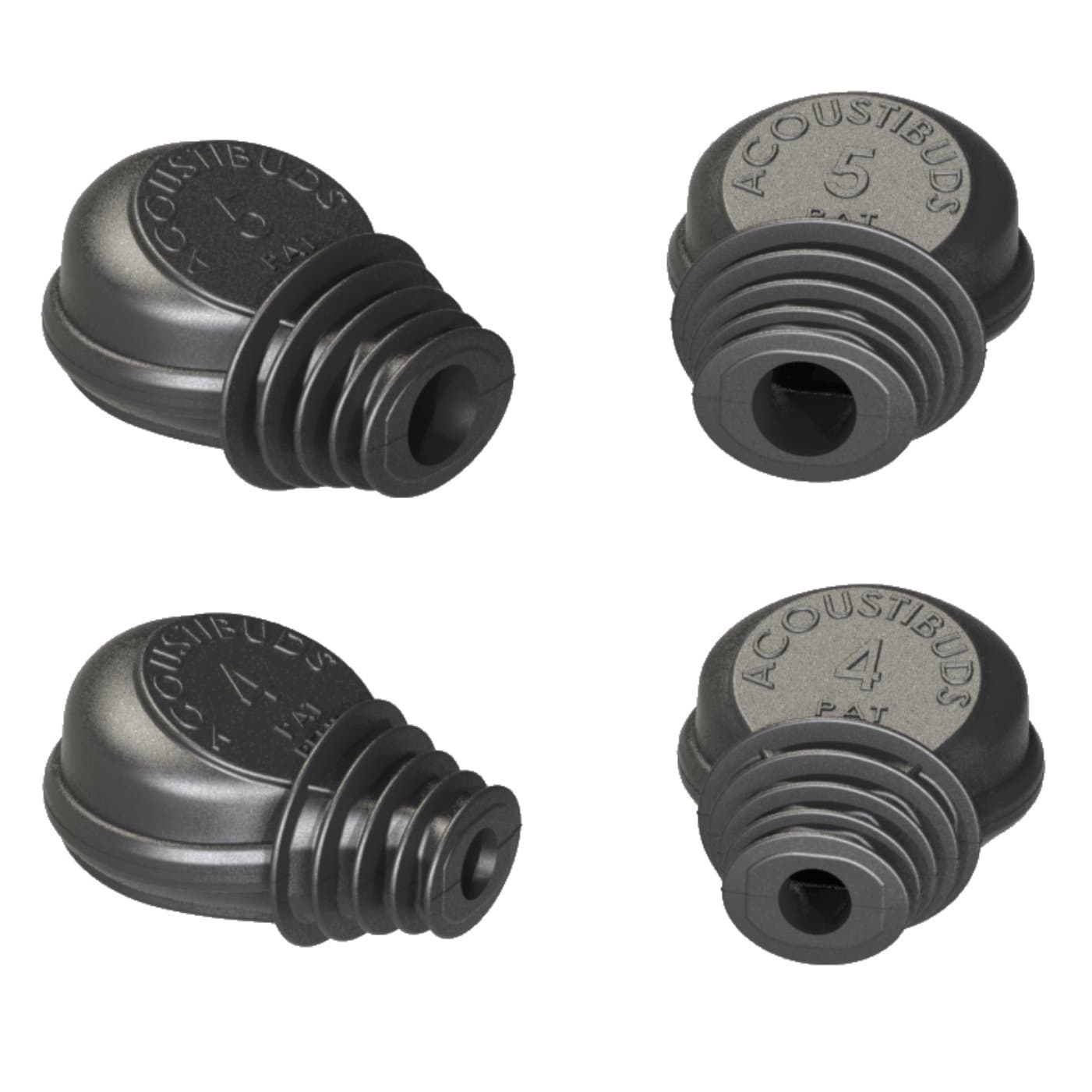 Burton Technologies EPB-BLACK Acoustibuds Flexible Sport Tips for EarPods, earphones and Bluetooth, 2 Pair, 2 Sizes, BLACK