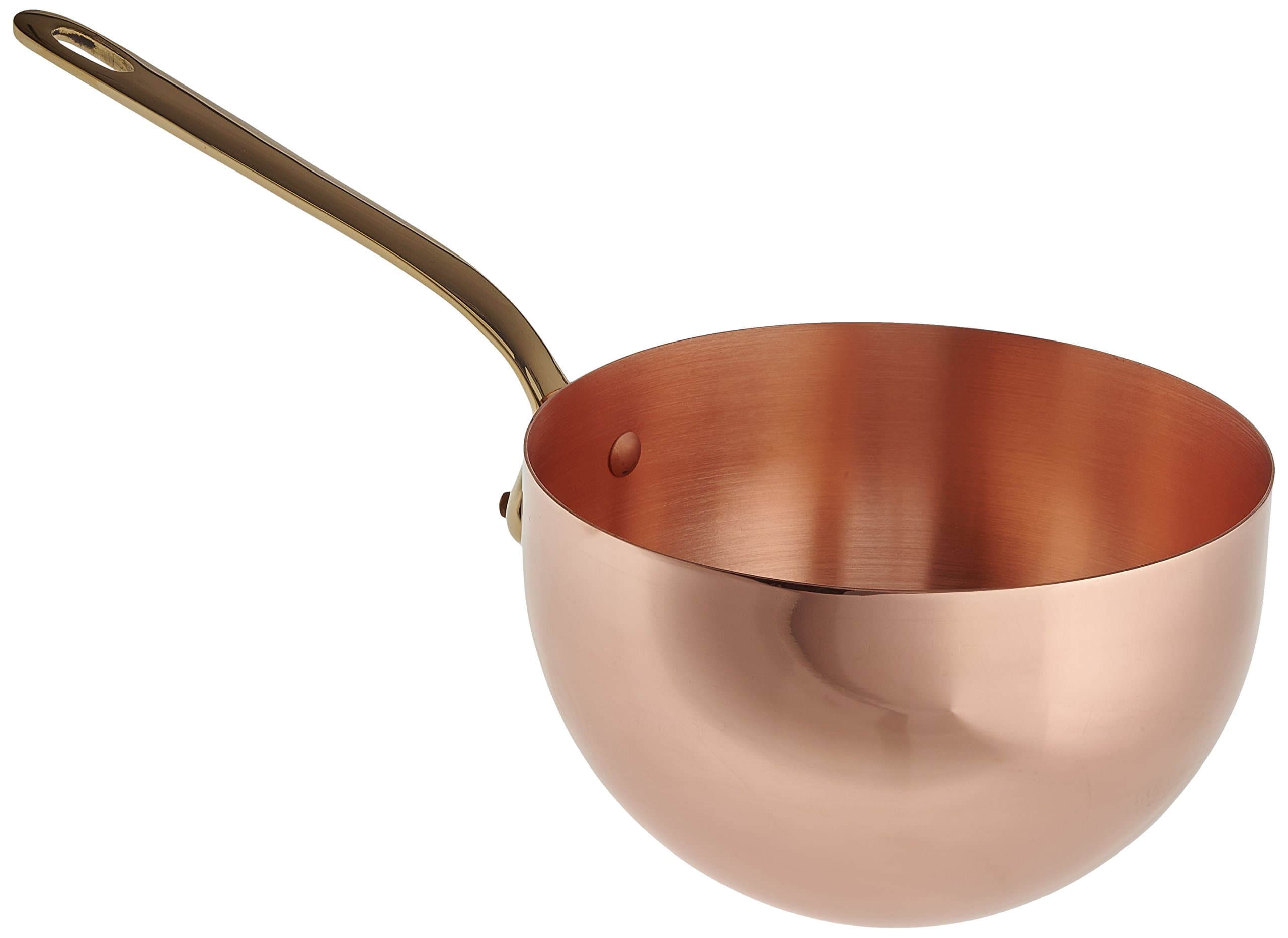 M'Passion Copper Zabaglione Pan With Brass Handle, 3.2-qt, Made in France