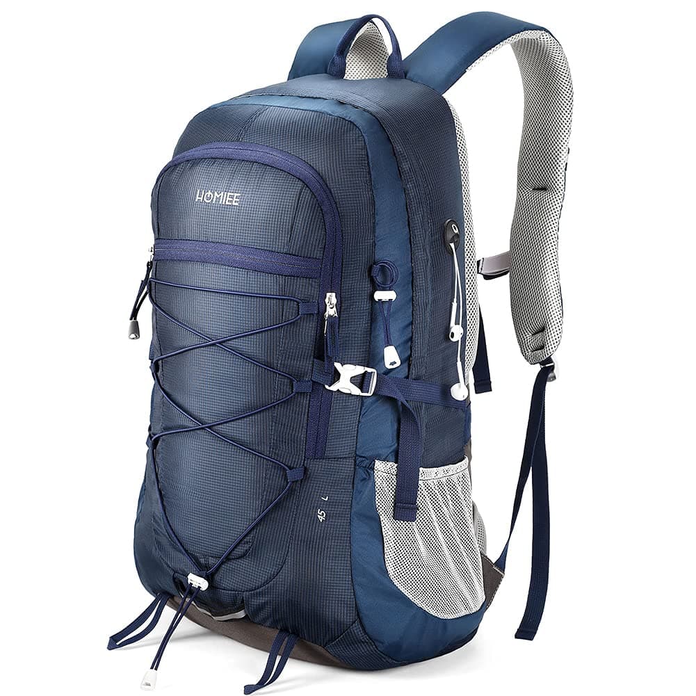 HOMIEE 45L Hiking Backpack Lightweight Travel Backpack Outdoor Camping Daypack for Men Women