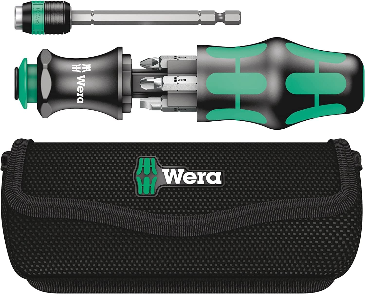 Wera 05051024001 | Bit Holder Screwdriver KK 25 with Removable Bayonet Blade (Flathead/Phillips) 7-In-1 【Officially Imported to Japan】
