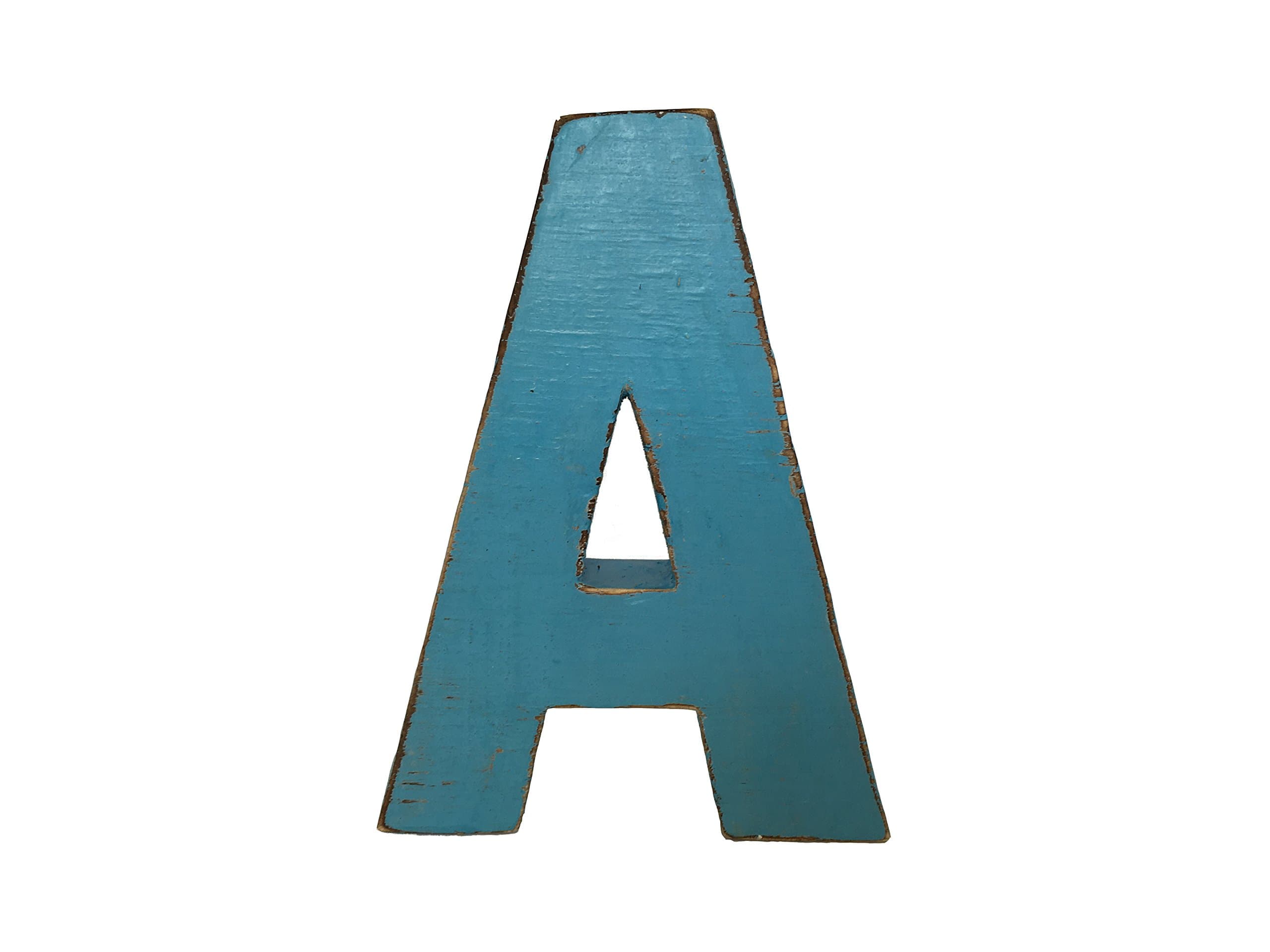 Whirled Planet Wood Letter, Blue, 8-Inch (A)