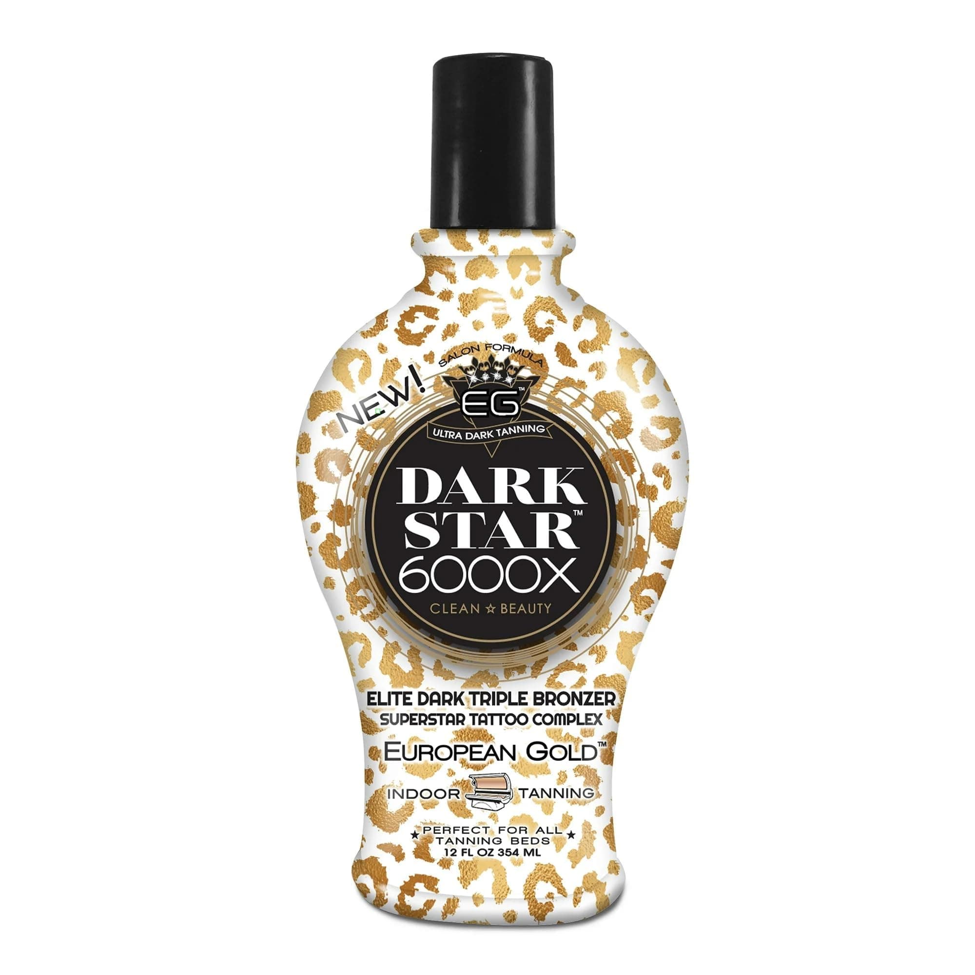 Dark Star 6000X Ultra-Dark Tanning Lotion with Triple - Bronze Formula for Deep, Long-Lasting Tan and Skin-Nourishing Ingredients - 12 oz