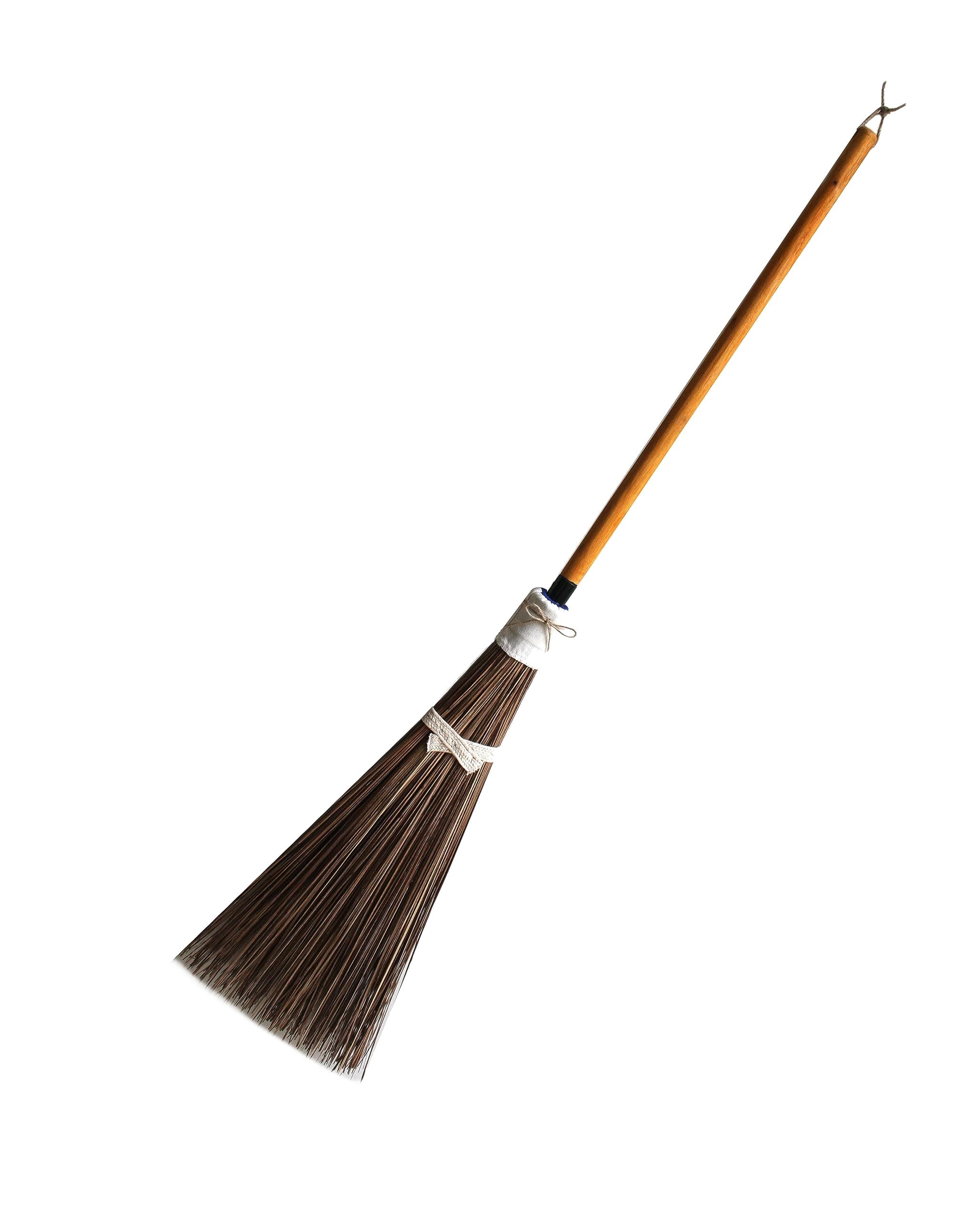 Coconut Broom - 55 Inches Length, Heavy Duty Broom for Sweeping Patio, Garden, House, Garage and Other Outdoor Spaces.