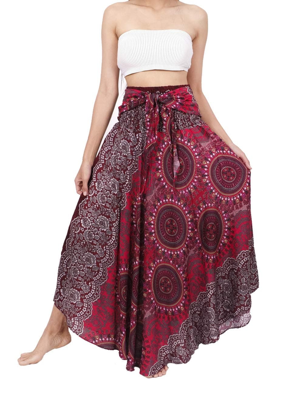 Womens Novelty-skirts Banjamath Women's Long Bohemian Style Gypsy Boho Hippie Skirt