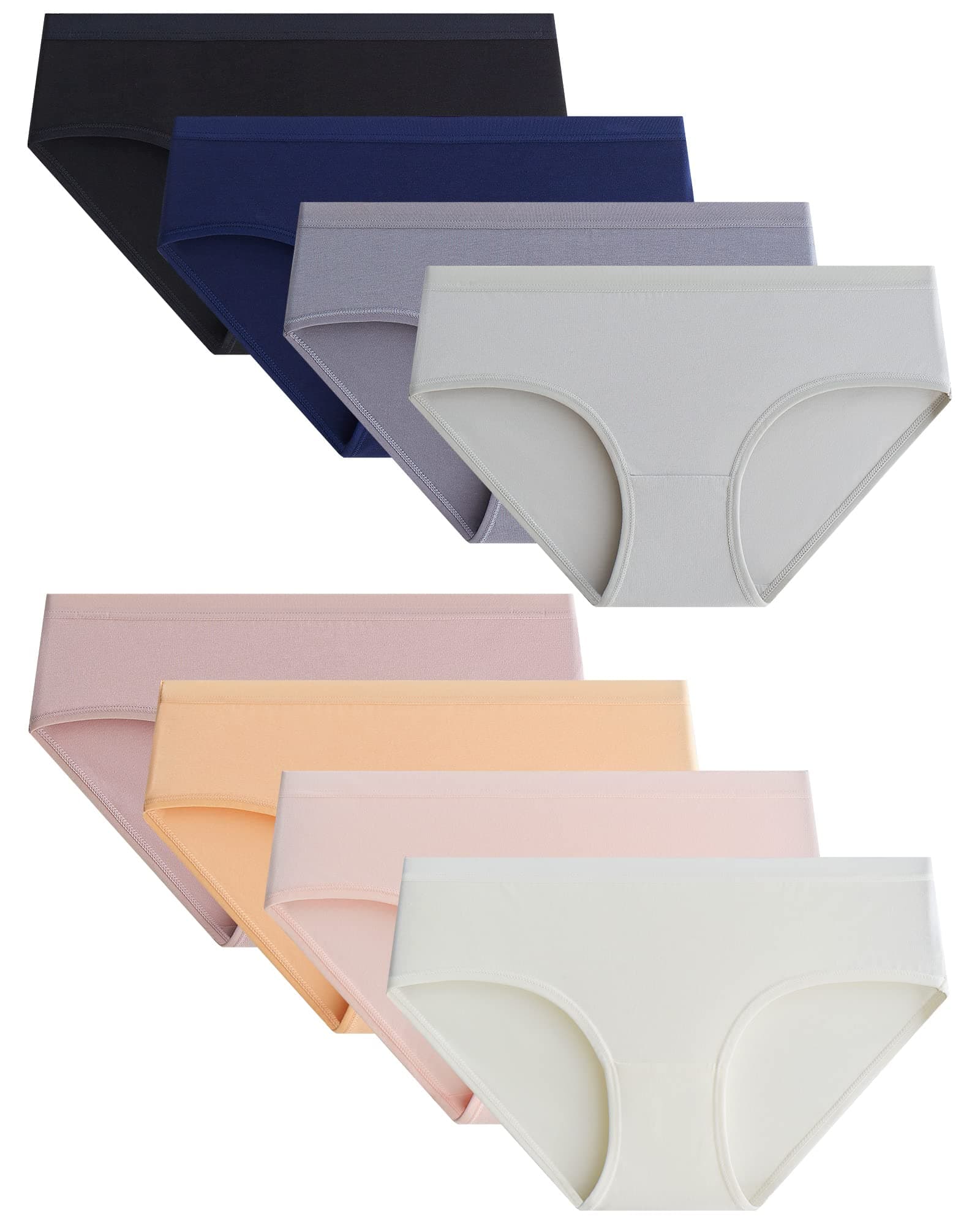 Teen Girls Knickers Solid Colour Underpants Pack of 8 Briefs