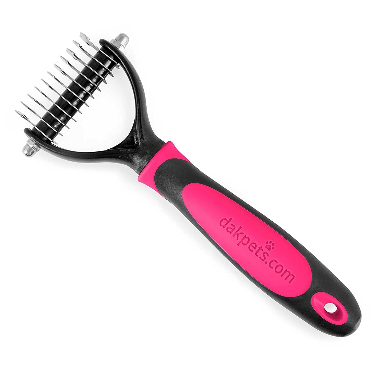 DakPets All-In-One Grooming Tool | Undercoat Rake, Dematting Brush, Detangling Comb, Fur Shedding Blade | For Medium to Long-Haired Pets