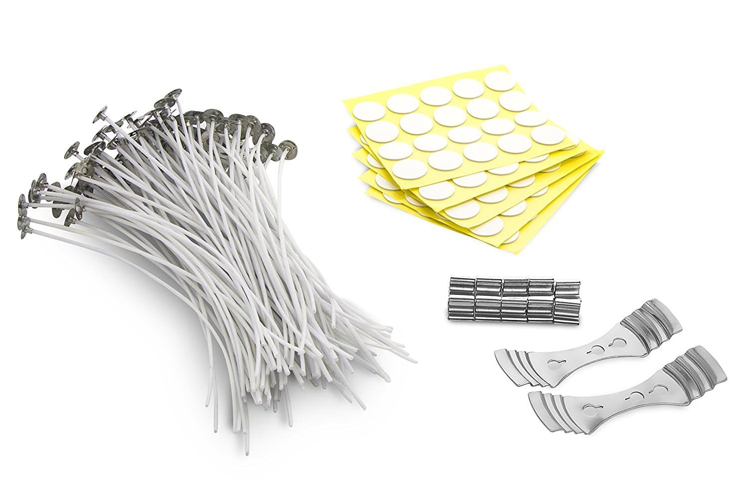 Homepal 7.87" Natural Candle Wicks | Low Smoke & Non-Toxic | For Candle Making & Candle DIY (100pcs)