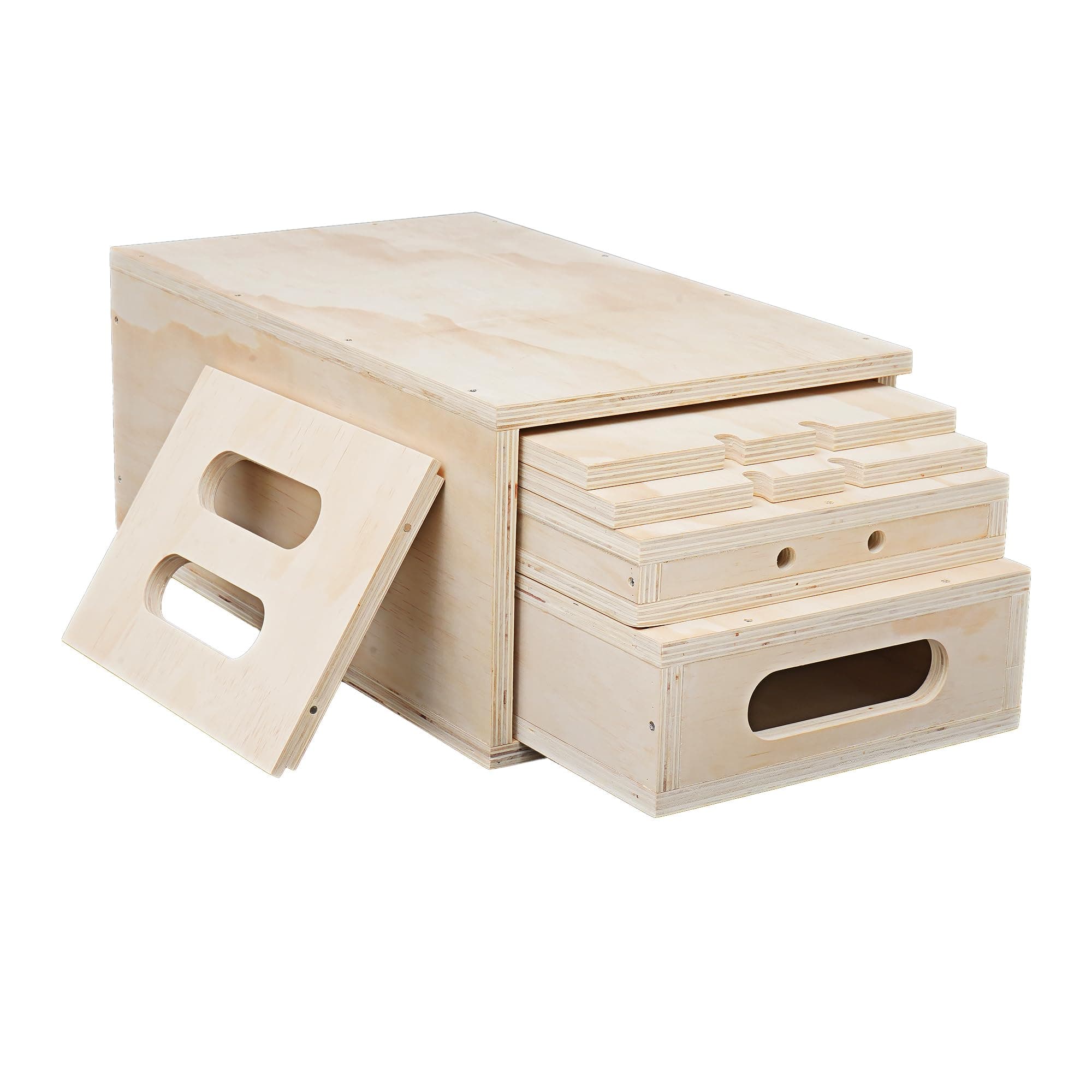 MYOYAY Photography Apple Box, Set of 5 Standard Wooden Apple Boxes with Magnetic Lid Multifunctional Wooden Boxes for Supporting Height-Adjusting Photo Studio Film Set and Photography