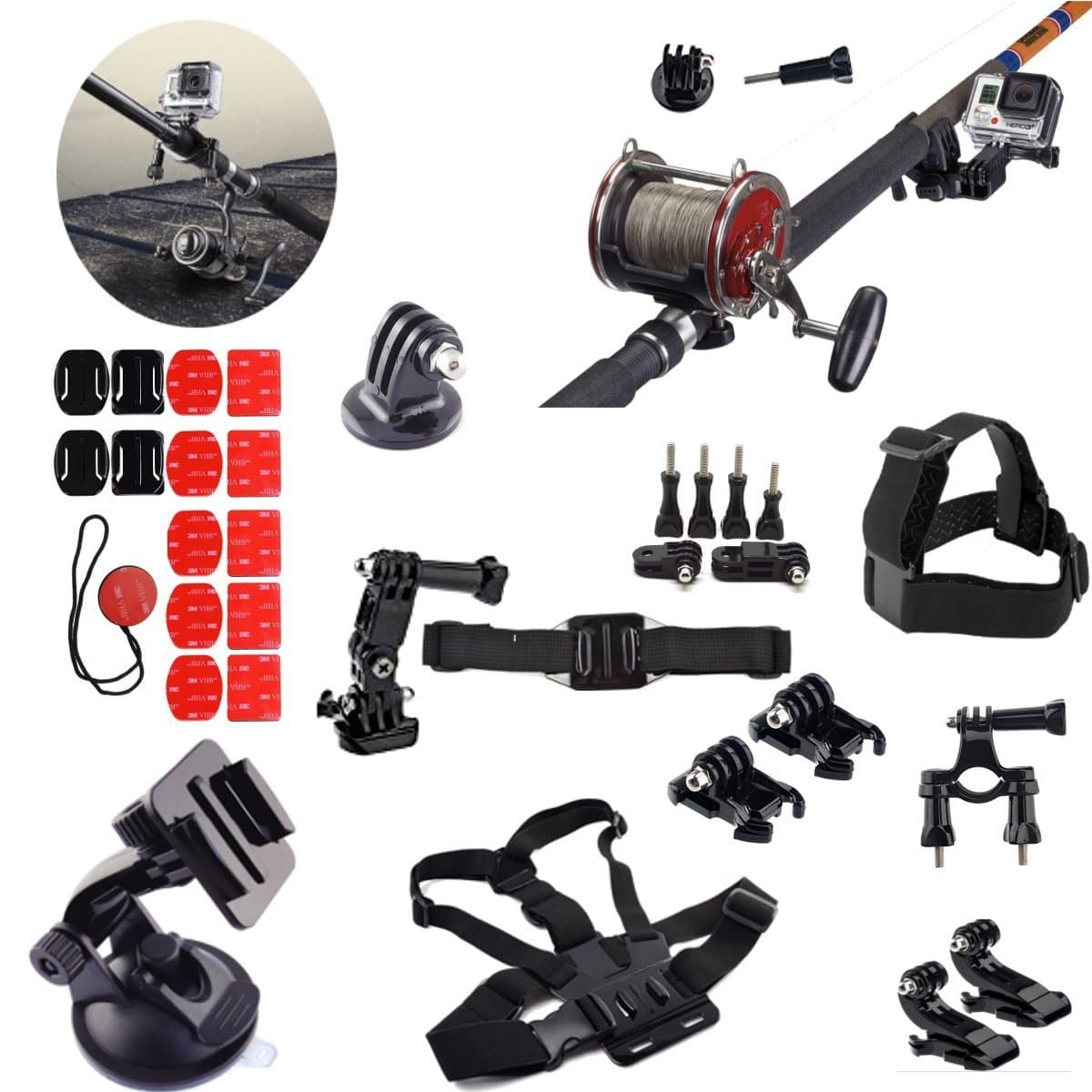 Fatboy Sounds Ultimate Fishermen's GoPro 33 Piece Accessory Kit