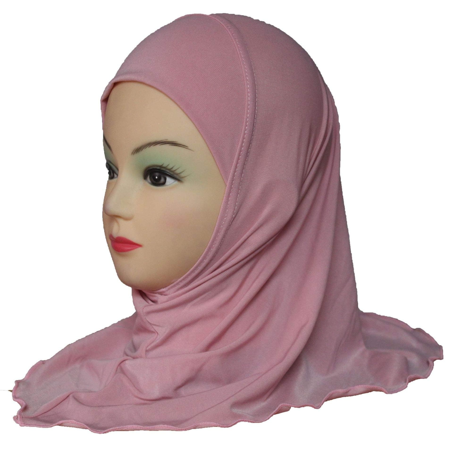 Girls Kids Muslim Hijab Islamic Arab Scarf Shawls No Decoration Soft and Stretch age 2-6