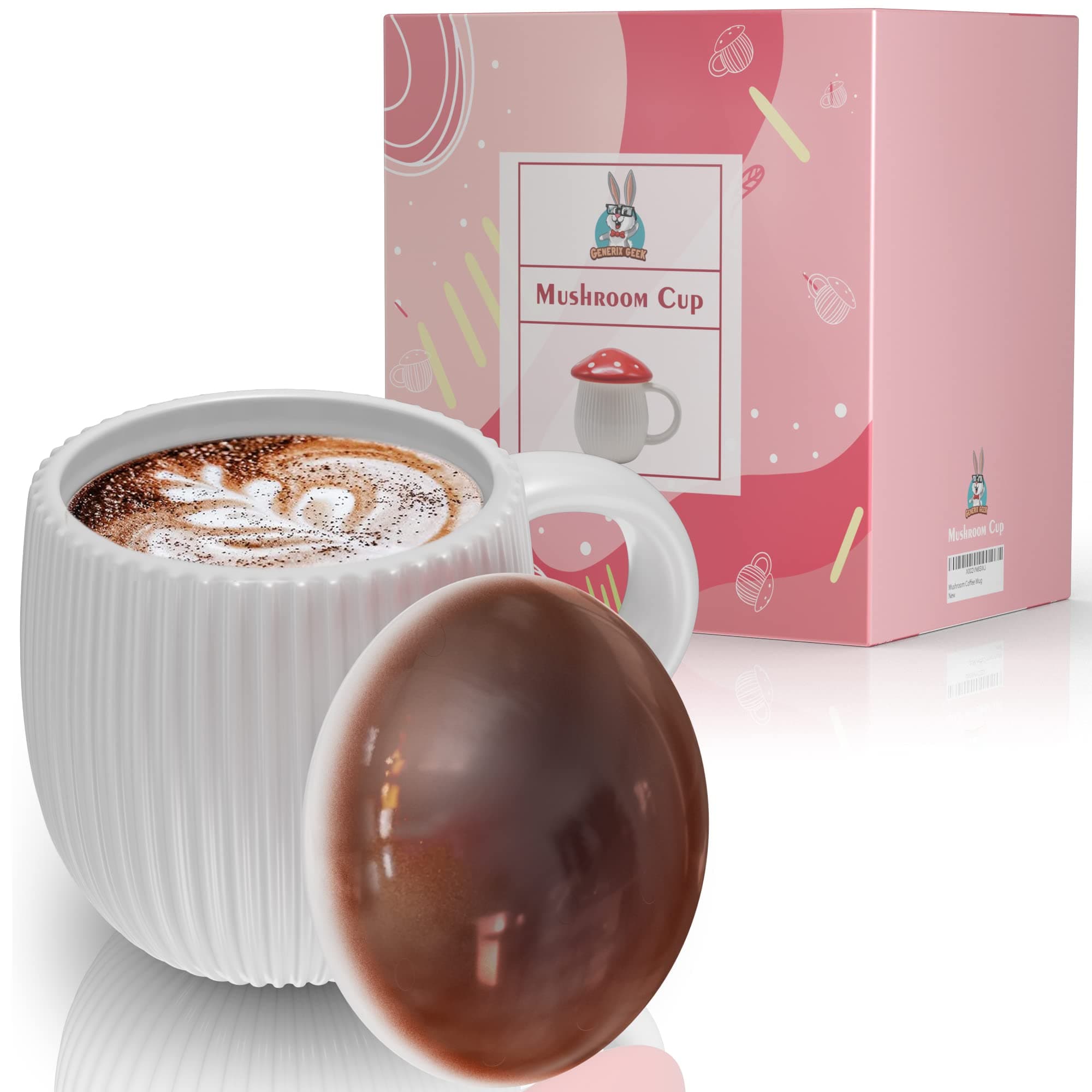 Brown Mushroom Mug With Lid - Mushroom Cup Mushroom Decor Mushroom Coffee Mug Mushroom Gifts for Women Cute Mugs Mushroom Stuff Amanita Muscaria Toadstool Mushroom Coffee Cup Mushroom Things Novelty