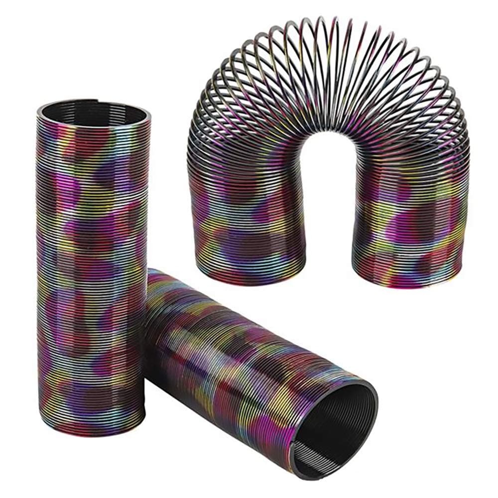 - Coil Spring, Super Long Rainbow Metallic, Goody Bag Fillers, Party Favor for Kids, 6" (4-Pack)