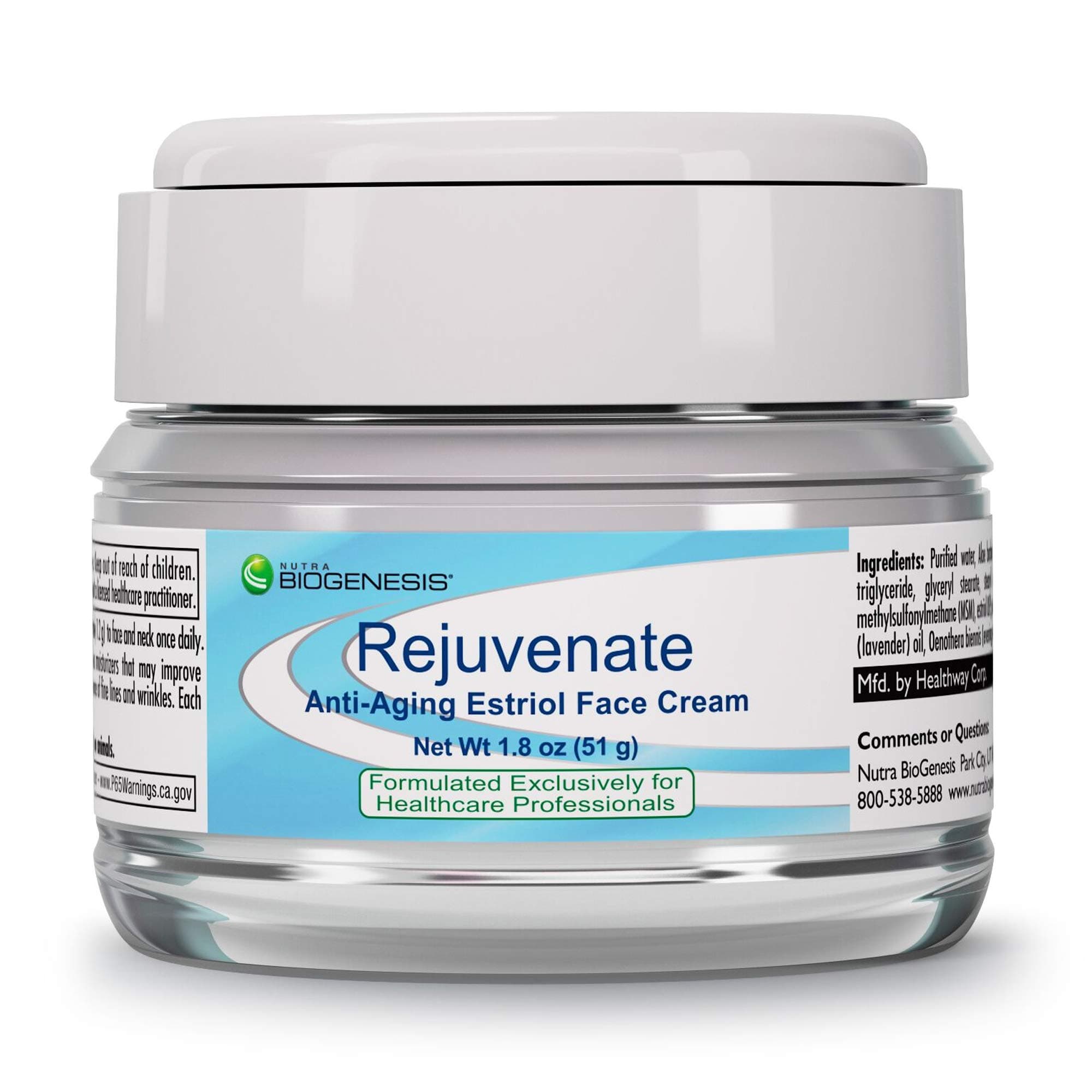 Nutra BioGenesis Rejuvenate - Anti-Aging Estriol Face Cream - 2 Ounces