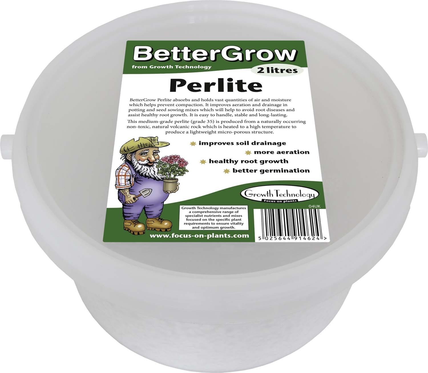 BetterGrow Perlite Tub 2 Litre