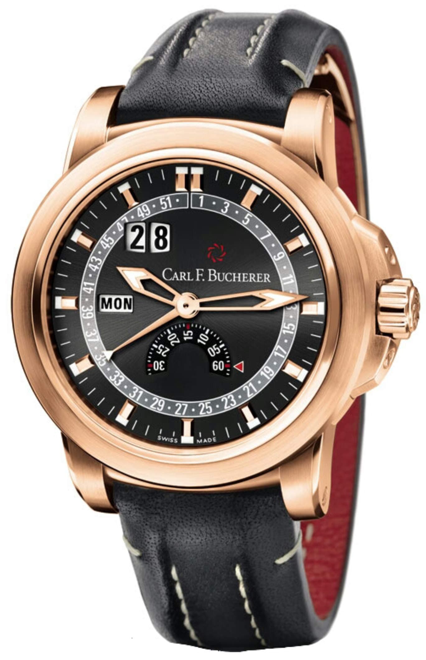 Carl F Bucherer Patravi Calendar Automatic Men's Watch, Solid 18 Karat Rose Gold