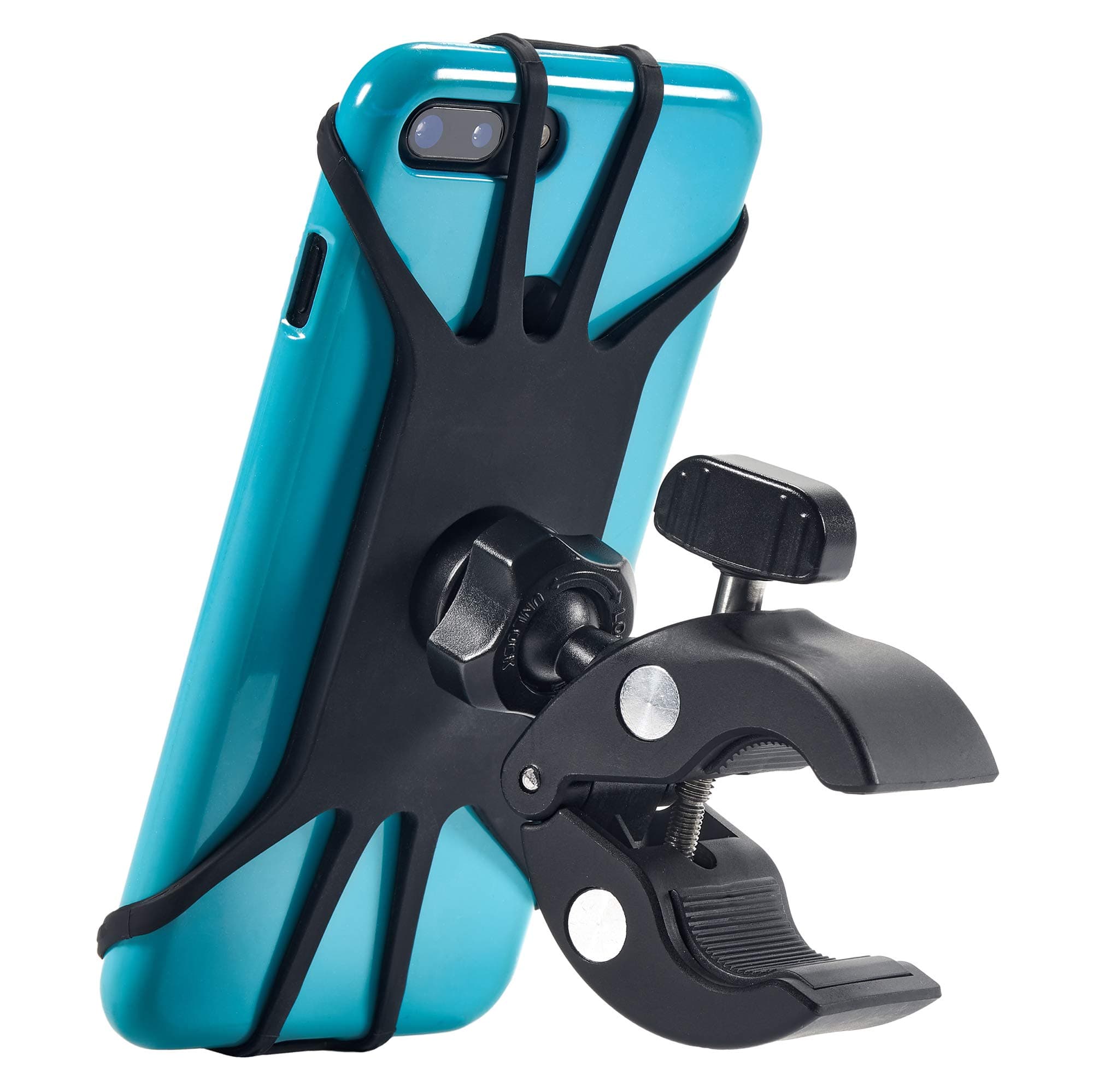 Upgraded 2025 Bicycle & Motorcycle Phone Mount - The Most Secure & Reliable Bike Phone Holder for iPhone, Samsung or Any Smartphone. Stress-Resistant & Highly Adjustable. x10 to Safeness & Comfort