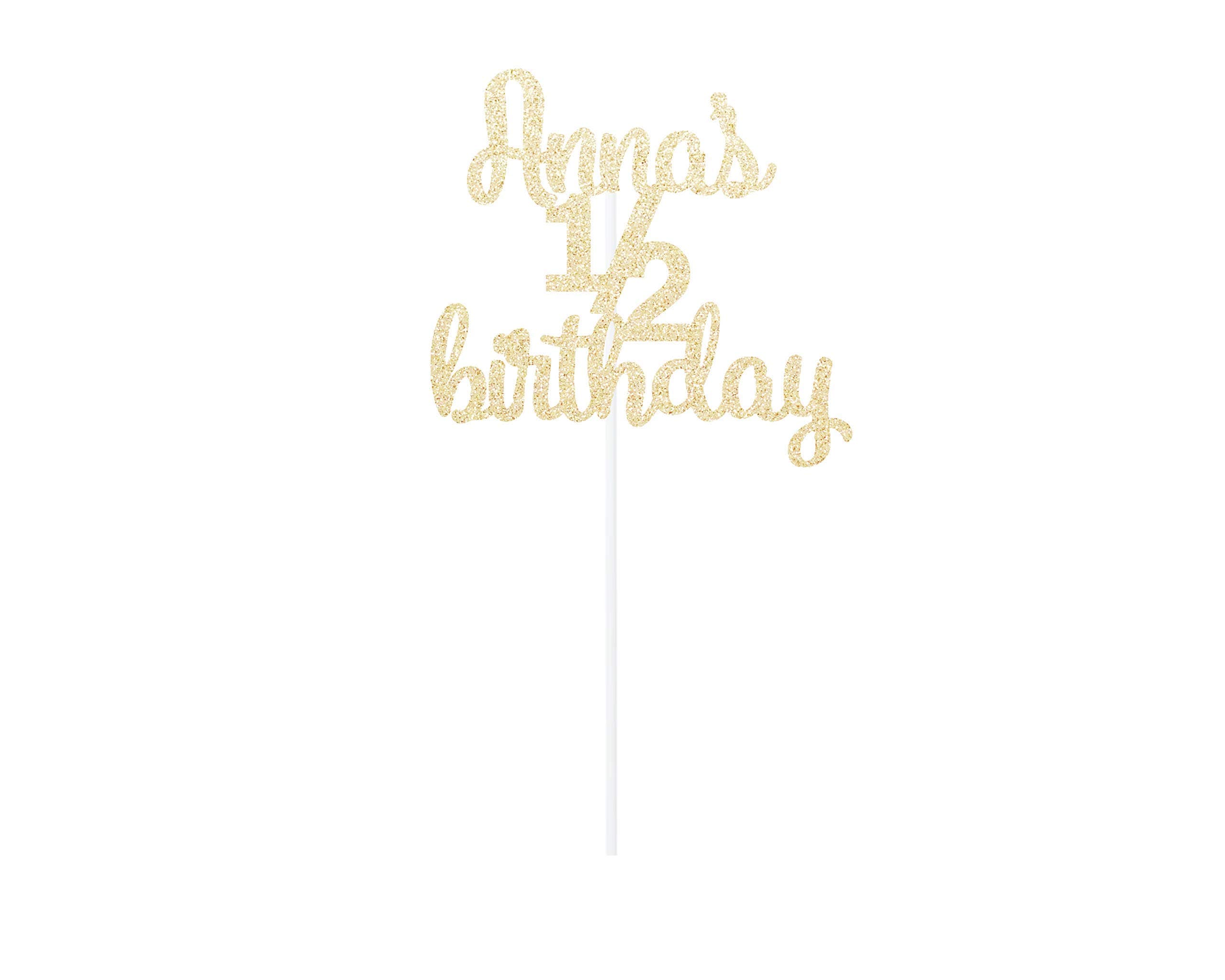 Custom Half Birthday Cake Topper 6 Months Sign