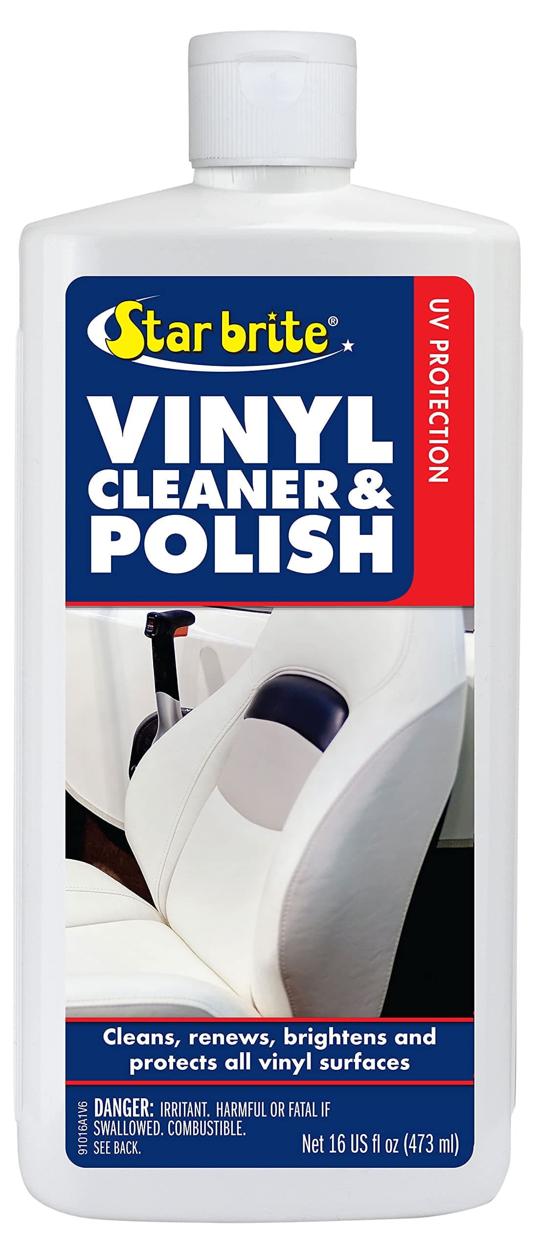 Vinyl Cleaner, Polish & Protectant - Clean, Renew, Brighten & Protect All Vinyl Surfaces - Marine Grade Shampoo, Polish & UV Protection