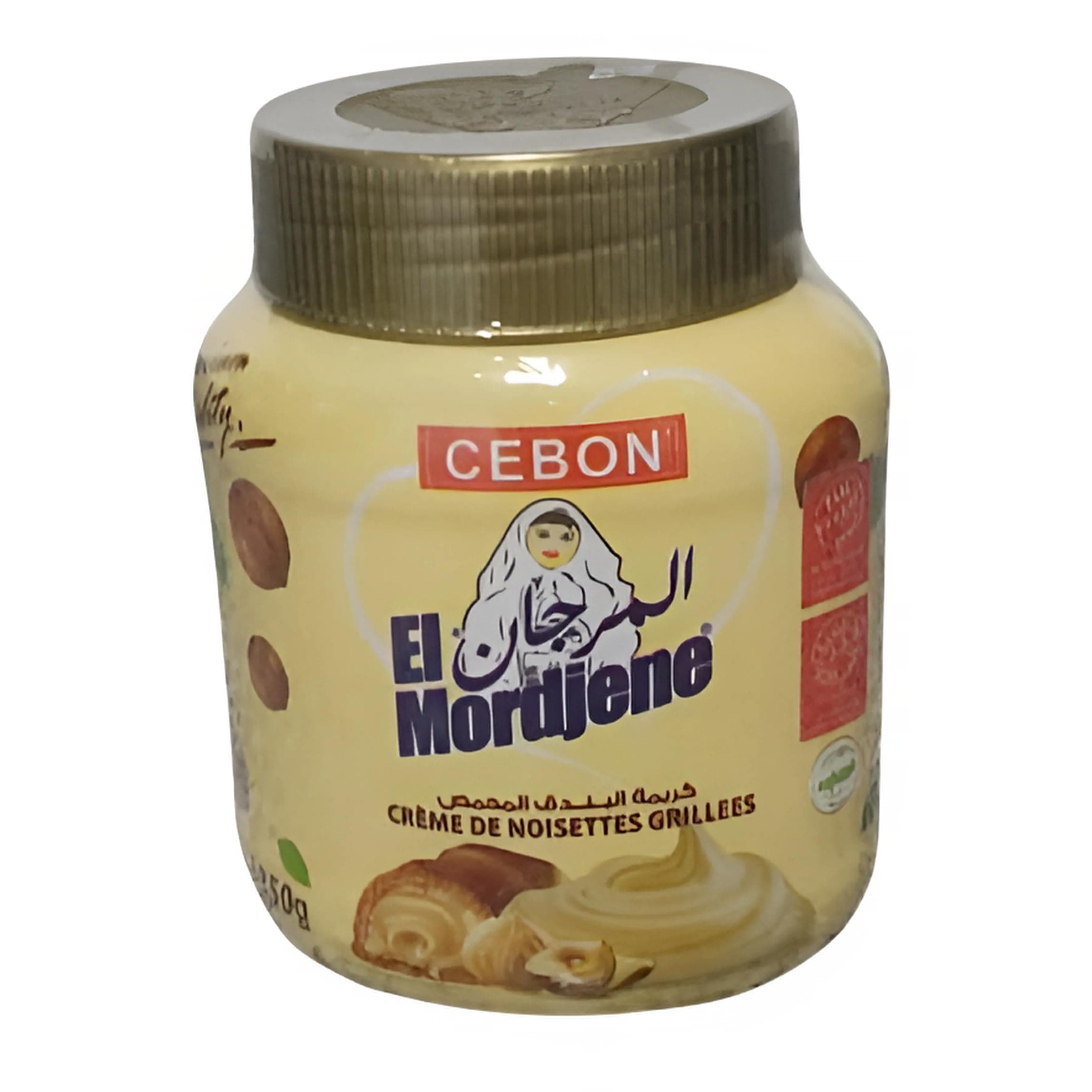 Cebon El Mordjene Hazelnut Cream Spread 350g | Rich & Smooth | Perfect for Breakfast, Snacks & Desserts