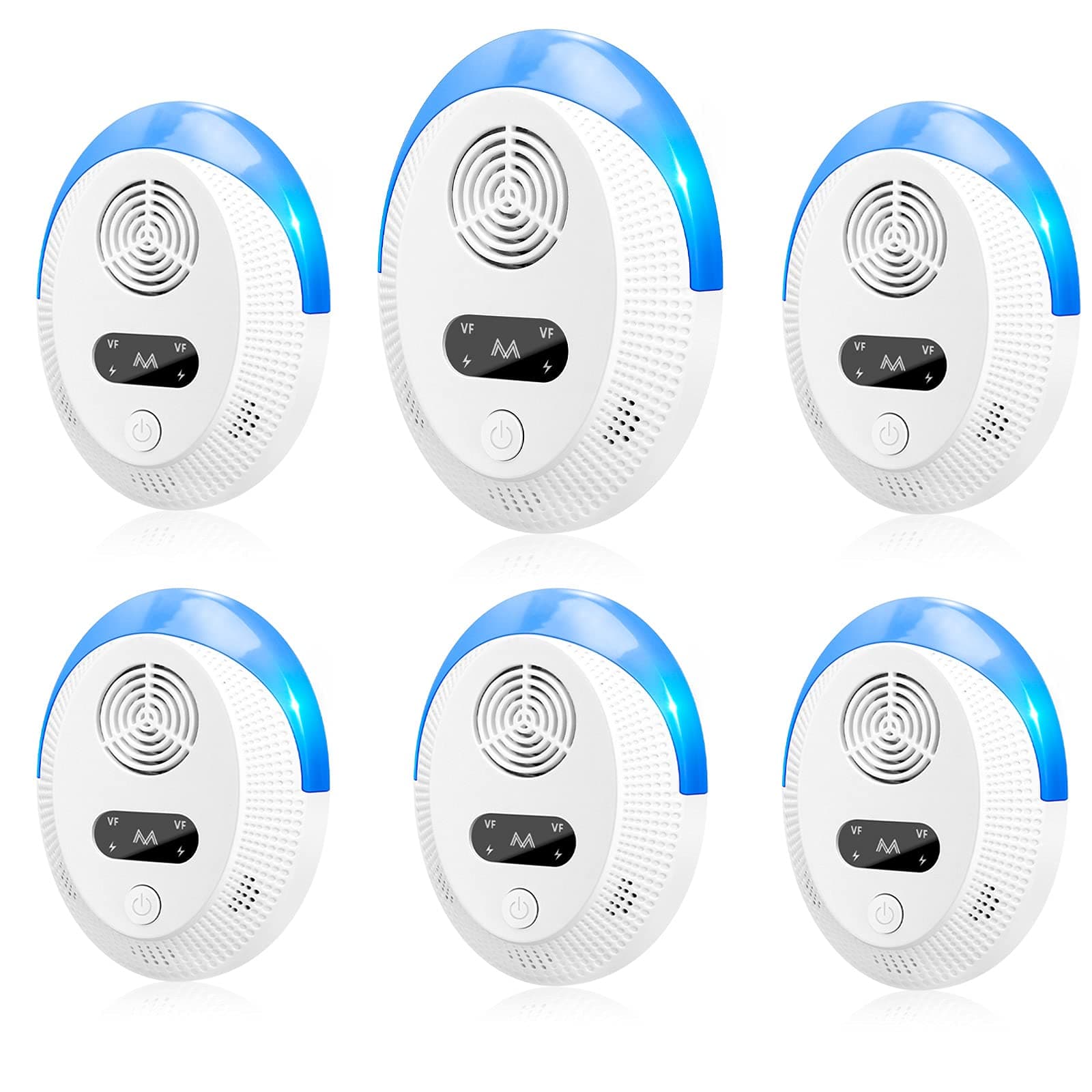 MIKOO Ultrasonic Pest Repeller 6 Pack, Upgraded Electronic Ultrasonic Pest Repellent Plug-in Indoor Pest Control for Mosquito, Mice, Ant, Spider, Fly, Bed Bugs, Flea, Rodents, Rat