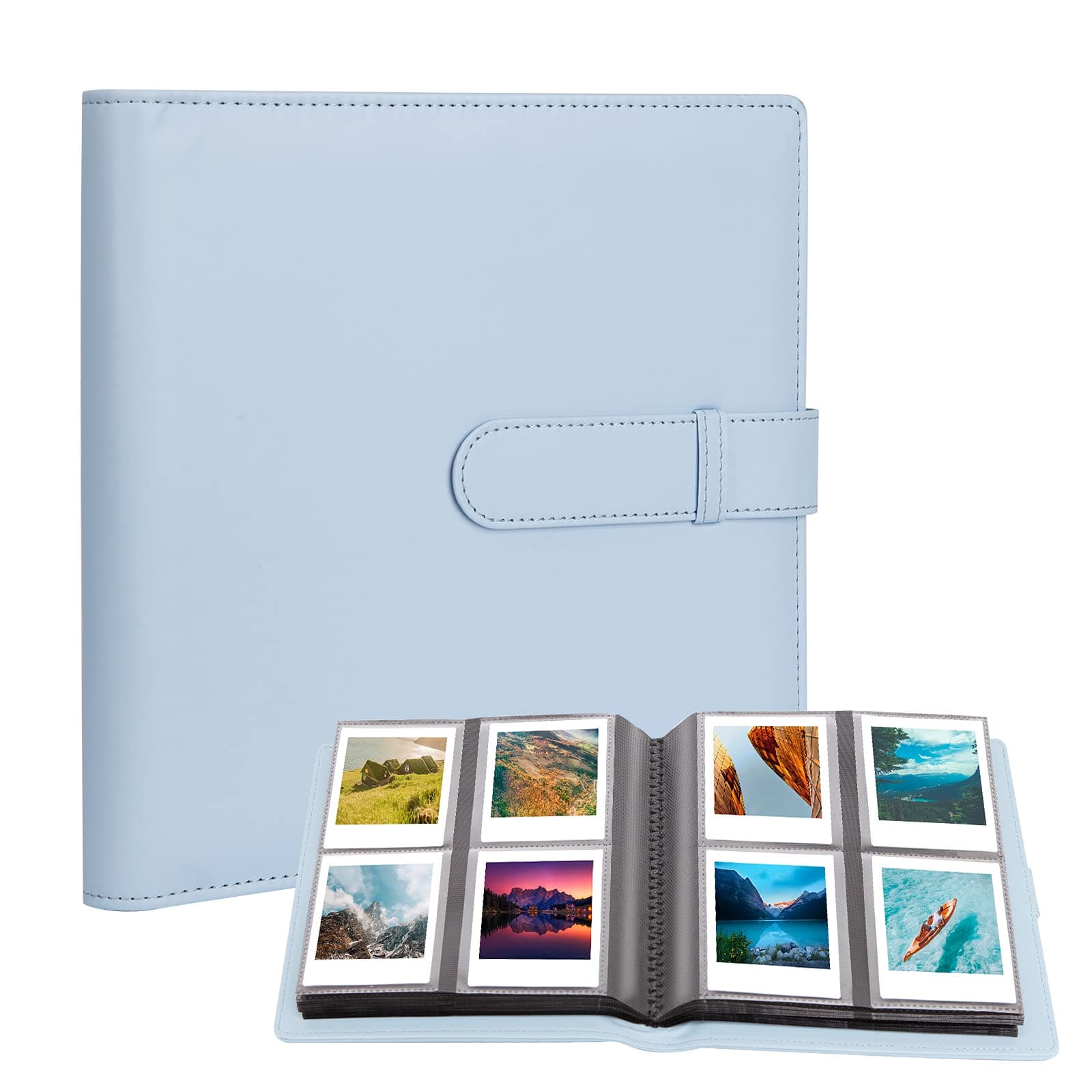 288 Pockets Photo Album for Fujifilm Instax Square SQ1/SQ6/SQ10/SQ20 Camera, Kodak Mini 3 Square,Mini Shot 3 Square, Mini Shot 3 Square Printer, Album for Instax Square Kodak 3x3" Photo(Blue)