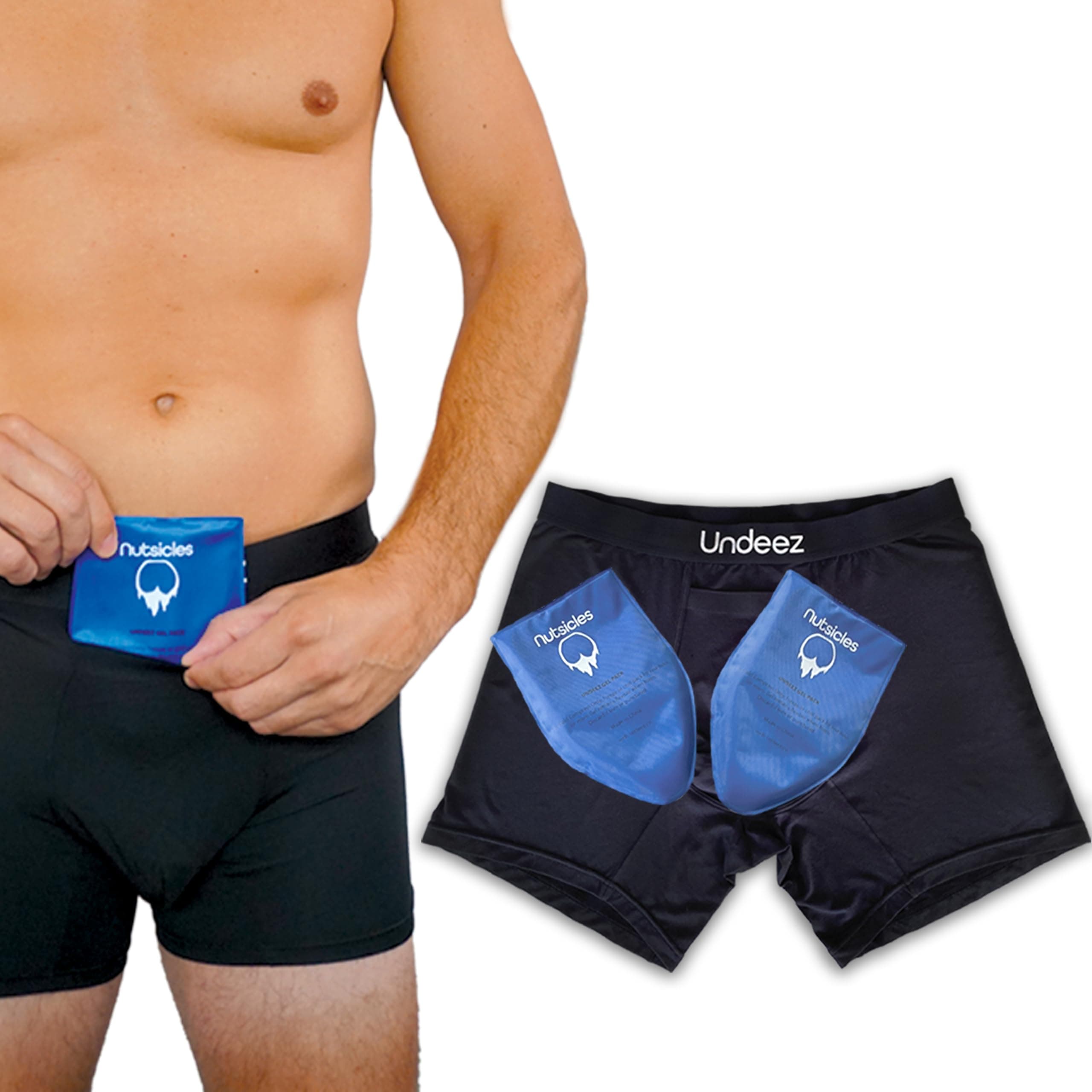 Vasectomy Underwear - Comes With 2-Custom Fit Ice Packs and Snug Boxer Briefs For Testicular Support and Pain Relief