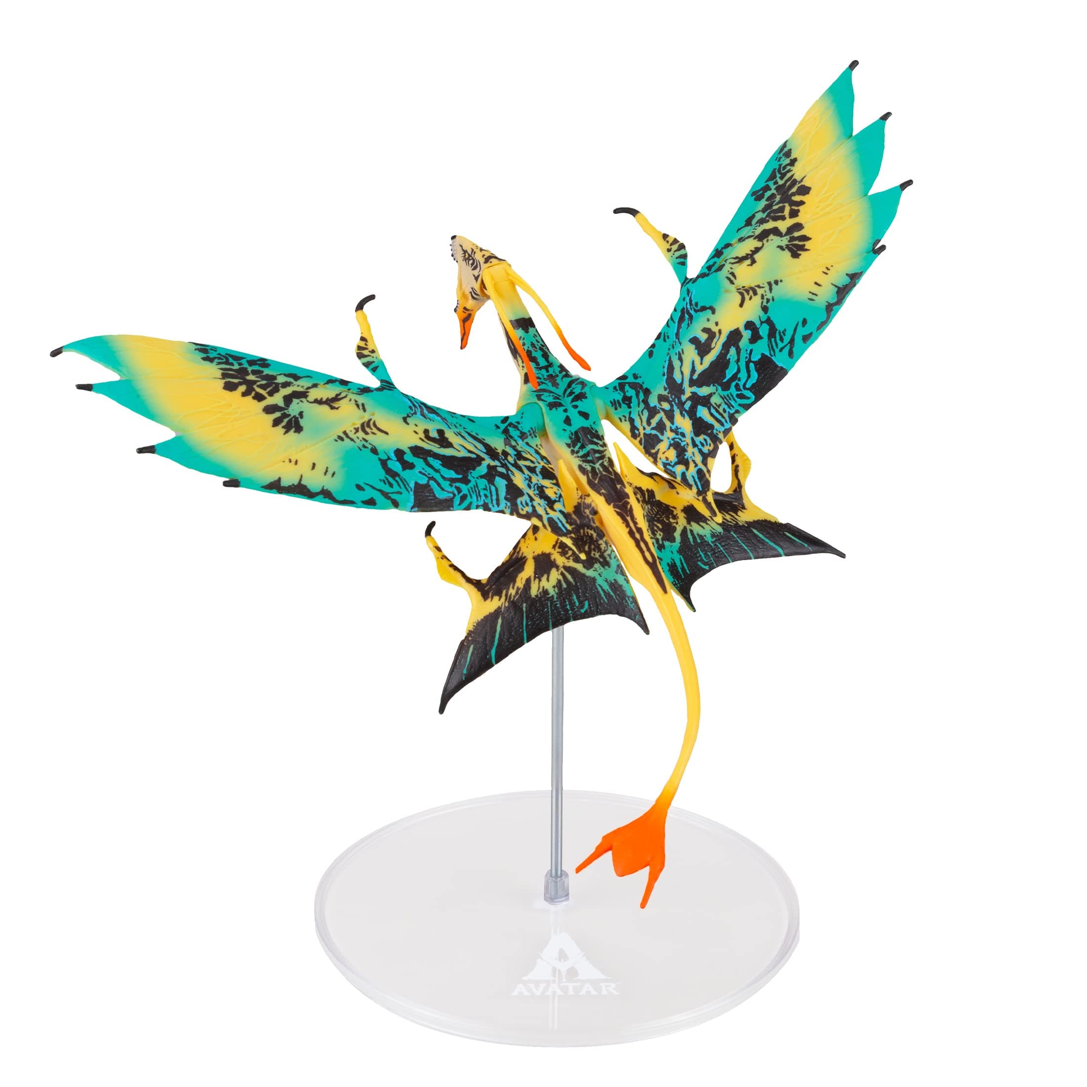 McFarlane Toys, Disney Avatar, World of Pandora Yellow Mountain Banshee Avatar Movie Figure, Disney Toys Collectible Figure with Collectors Stand, Ages 8+