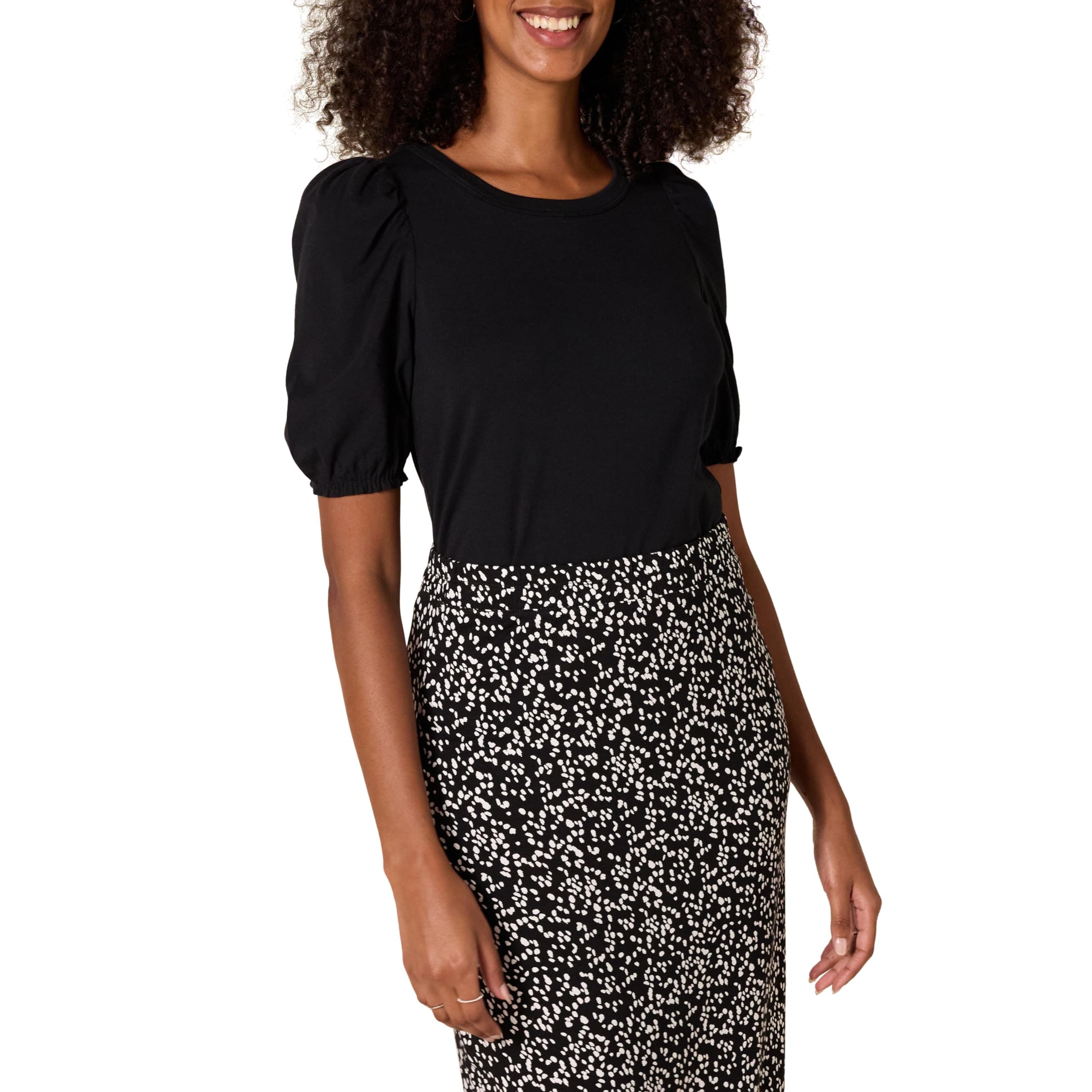 Amazon Essentials womens Classic Fit Puff Short Sleeve Crewneck T-shirt