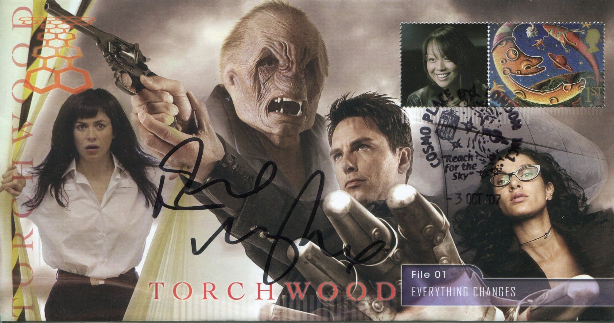 Torchwood Official Autographed Collectable Stamp Cover - Everything Changes File No.01 - Personally signed Eve Myles Gwen Cooper - Limited Edition