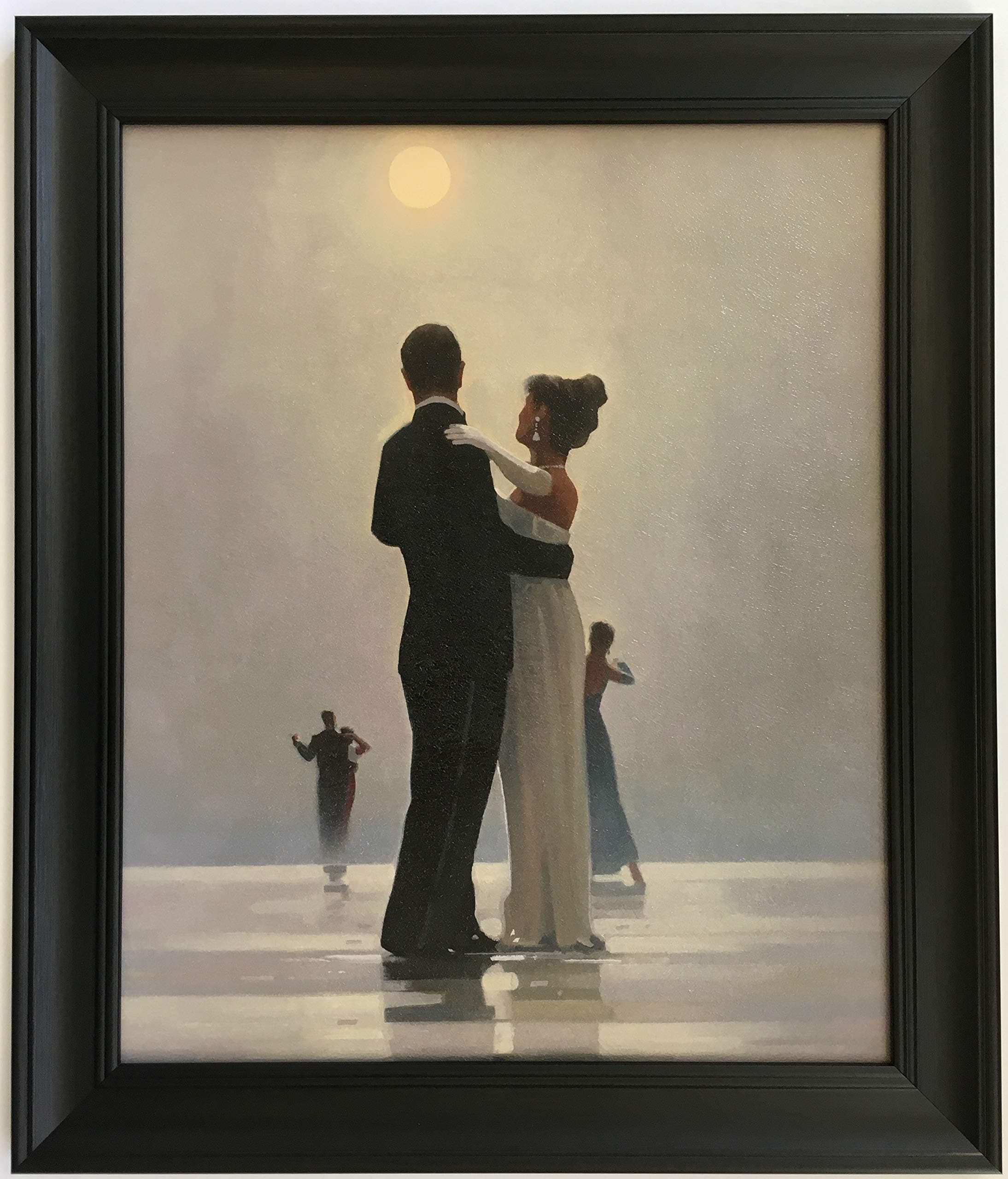 Dance Me to the End of Love by Jack Vettriano Framed Canvas Effect 51cm x 44cm Art Print Picture Black Frame