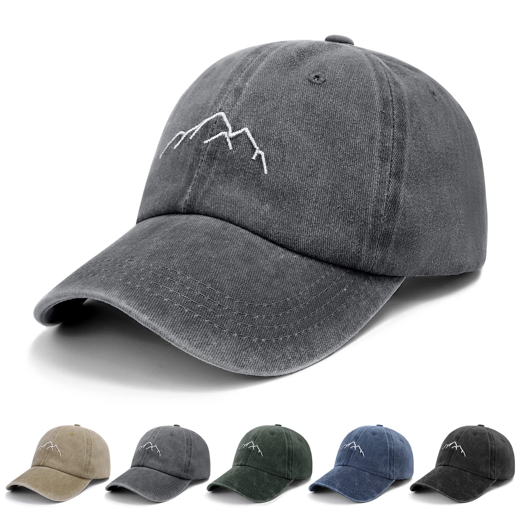 YouGa Baseball Cap Mens - Vintage Washed Dad Caps Adjustable Cotton