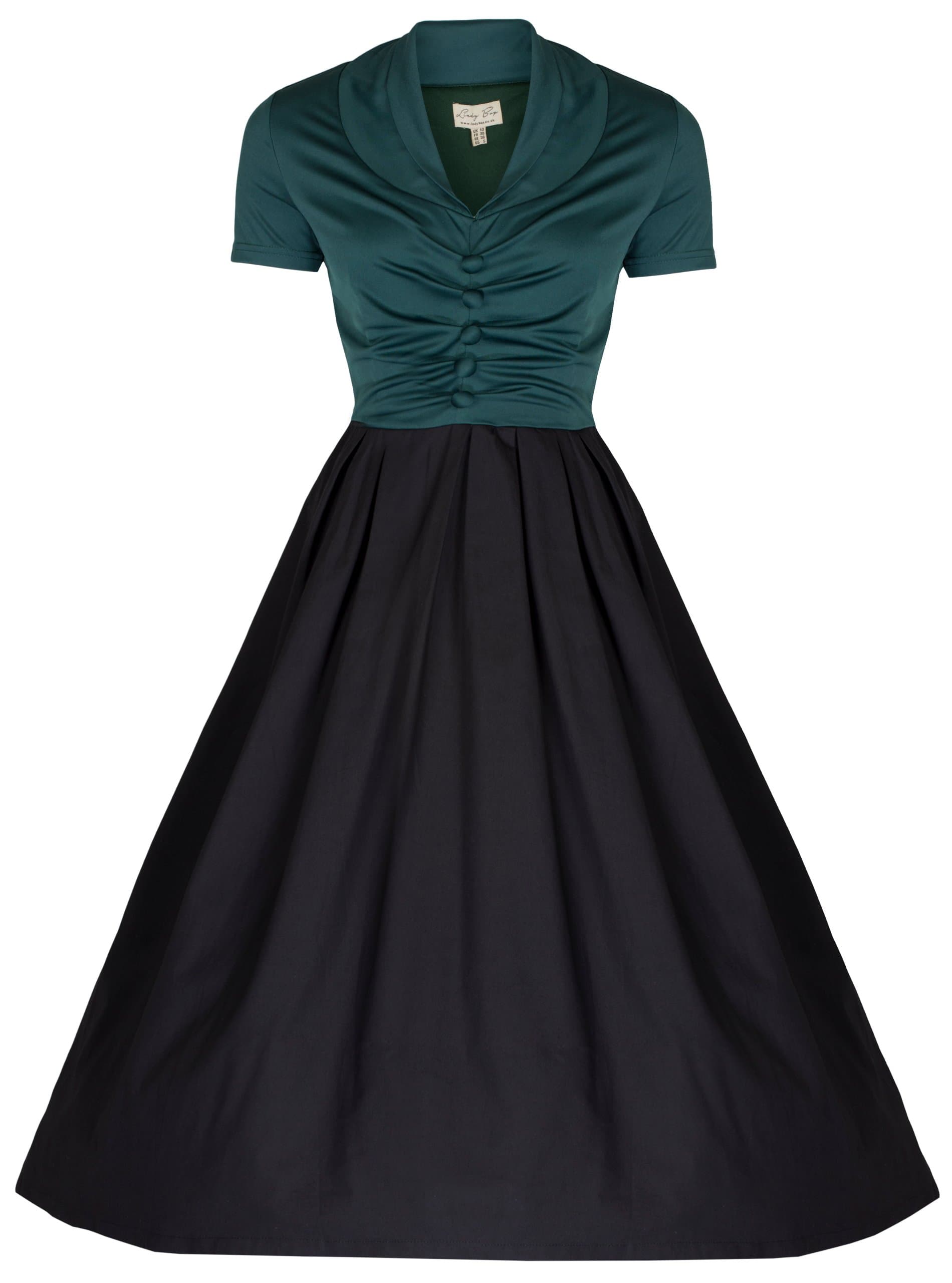 Lindy Bop 'Elsa' Classy Vintage 1950's Rockabilly Swing Jive Shirt Dress