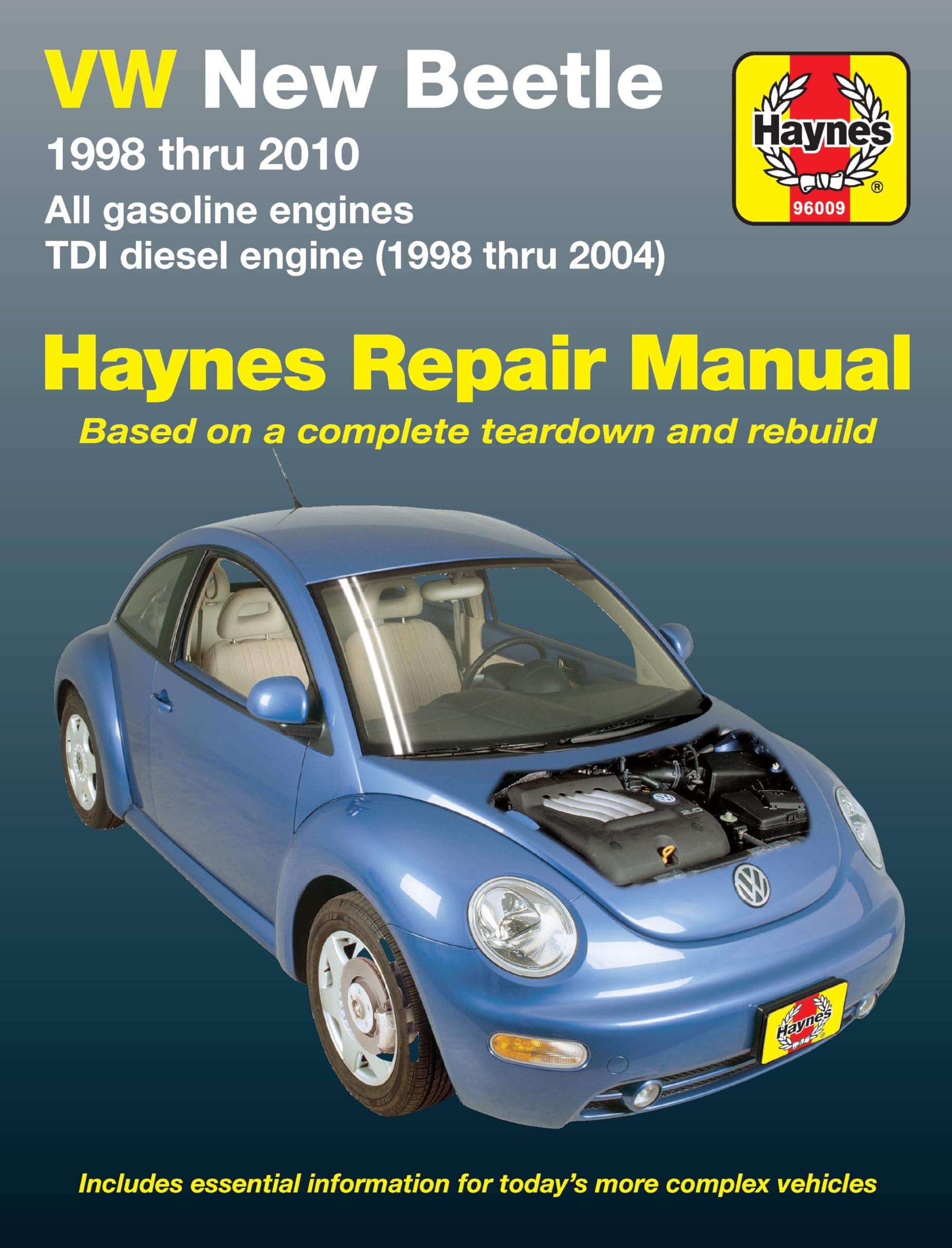 VW New Beetle 1998 thru 2010 Haynes Repair Manual: All gasoline engines - TDI diesel engine (1998 thru 2004)