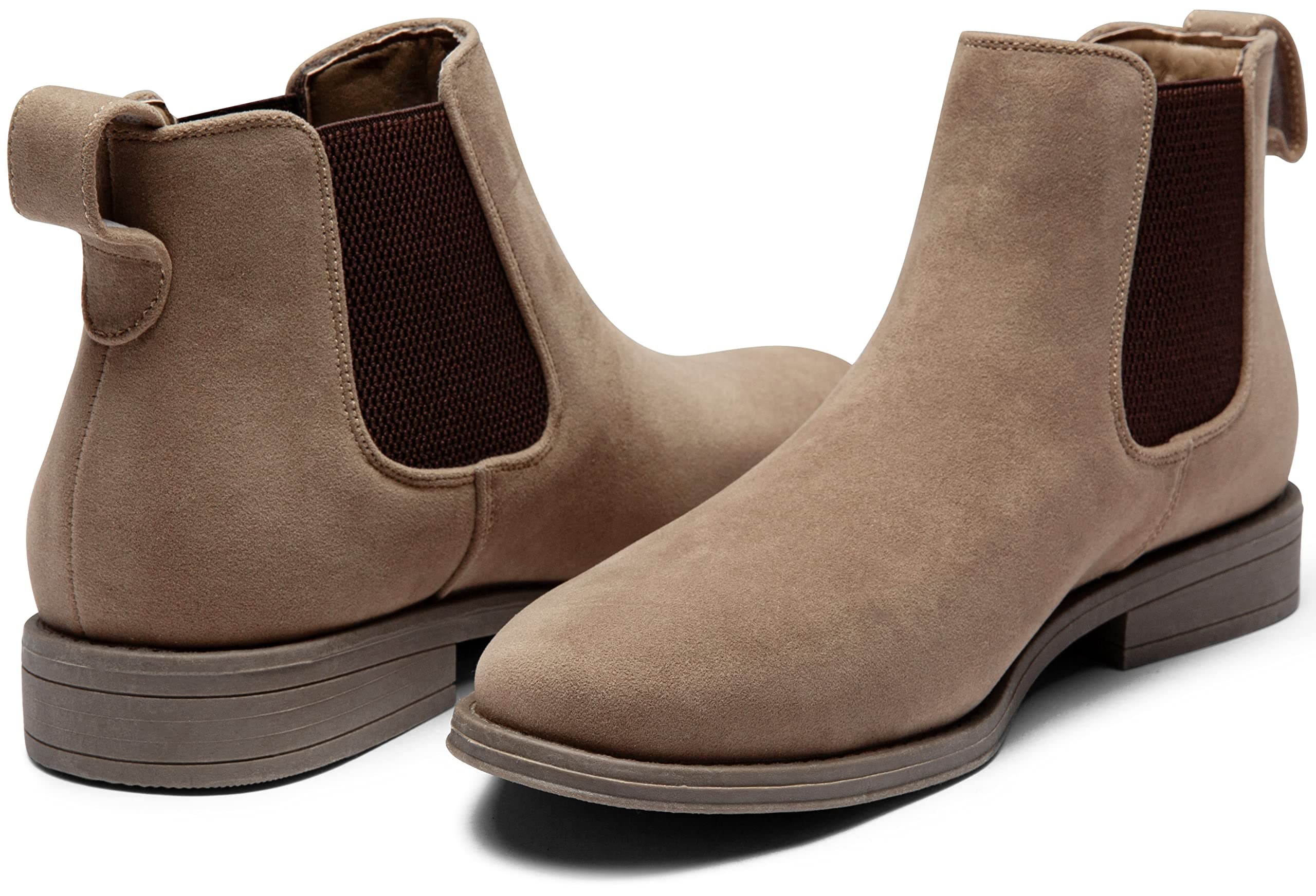 Jousen Men's Chelsea Boots Casual Suede Slip On Ankle Boots Dress Boots for Men