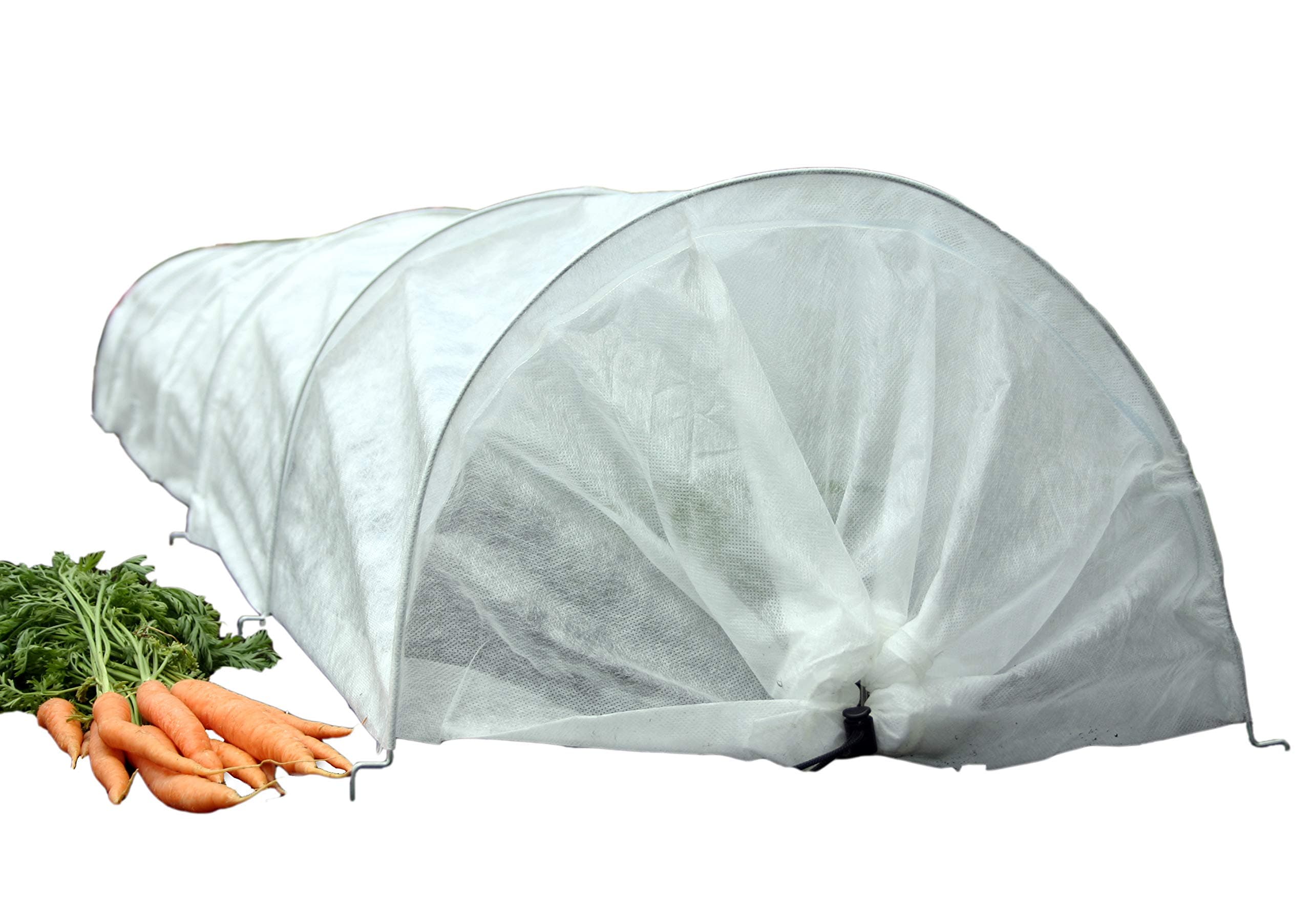 Tierra Garden Haxnicks Giant Easy Tunnel Fleece | Ready To Use Fold Out Design Fleece Tunnel | Plant Weather Protection Cloche | Protect Tender Plants | L300 x W60 x H45 cm Etun020101