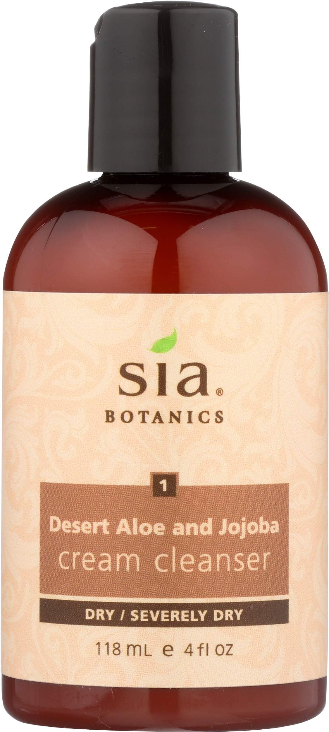 SIA BOTANICS Desert Aloe and Jojoba Cream Cleanser, 4 FZ