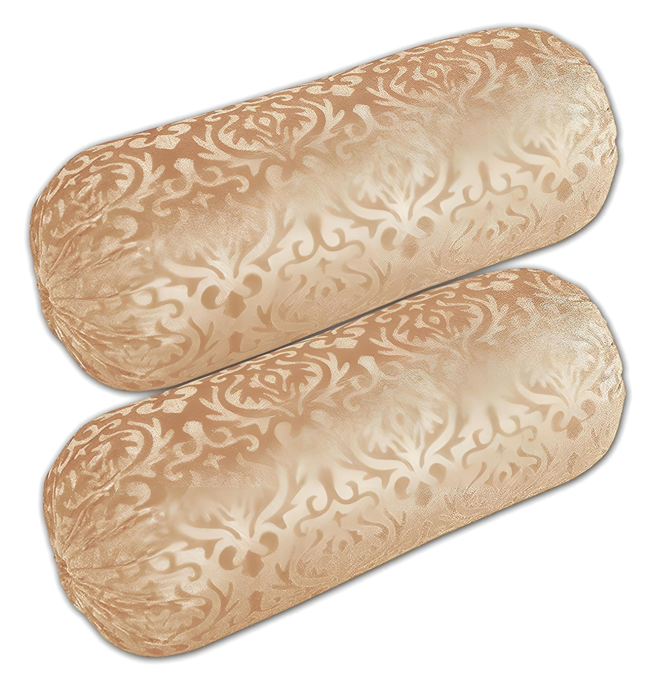 Premium Soft Velvet Luxury Bolster Cover, Bolster Pillow Cover Set of 2, Round Pillow Cover Set of 2-16 x 32 inches