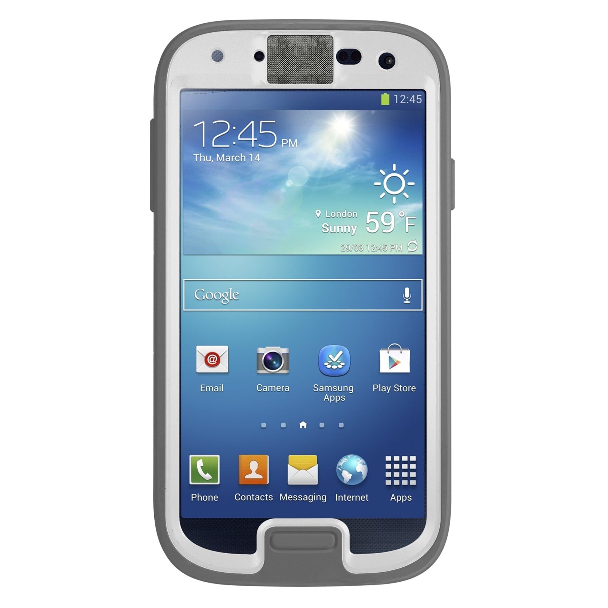 OTTERBOX Preserver Series Waterproof Case for Samsung Galaxy S4 - Retail Packaging - Glacier (White/Gunmetal Gray)
