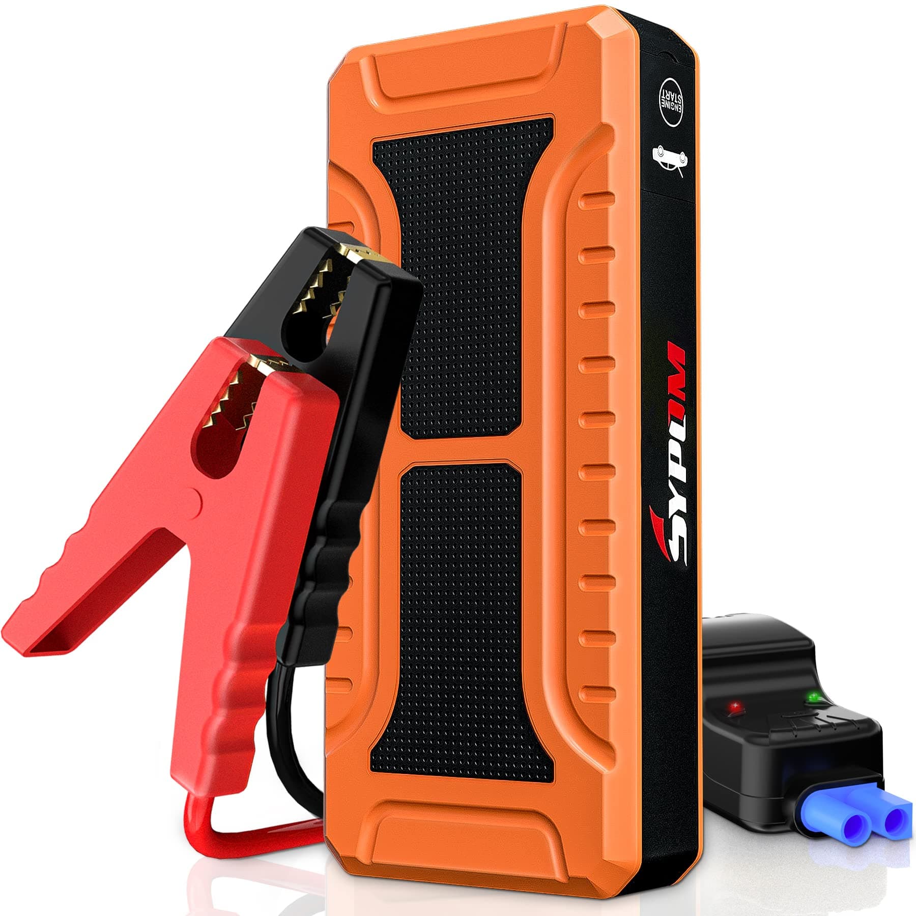 Car Jump Starter, 4000A Peak Portable Jump Box, 12V Battery Charger for Truck up to 10L Diesel, Motorcycle, RV, Boat, Dual USB Power Bank, LED Light, Car Accessories for Roadside Emergency Kit