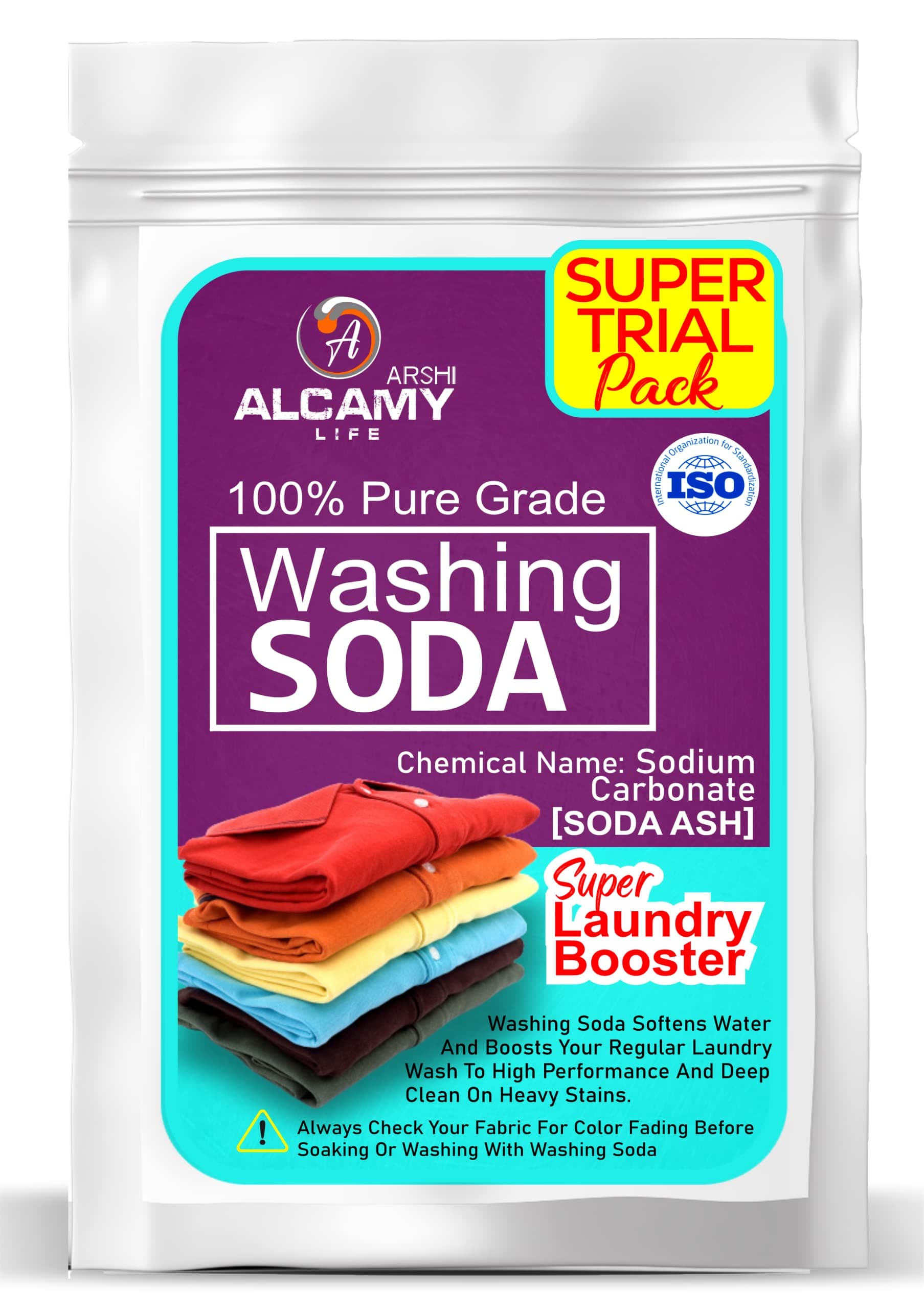 Washing Soda Powder 450 GM (Super Trial Pack) 100% Pure Laundry Booster Sodium Carbonate