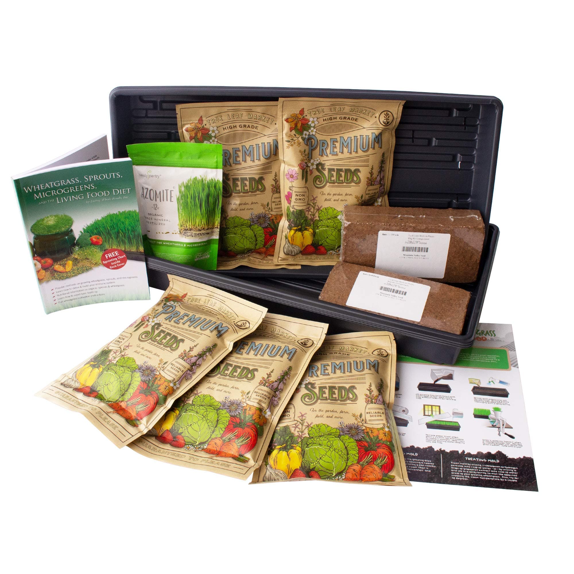Living Whole Foods Certified Organic Wheatgrass Growing Kit