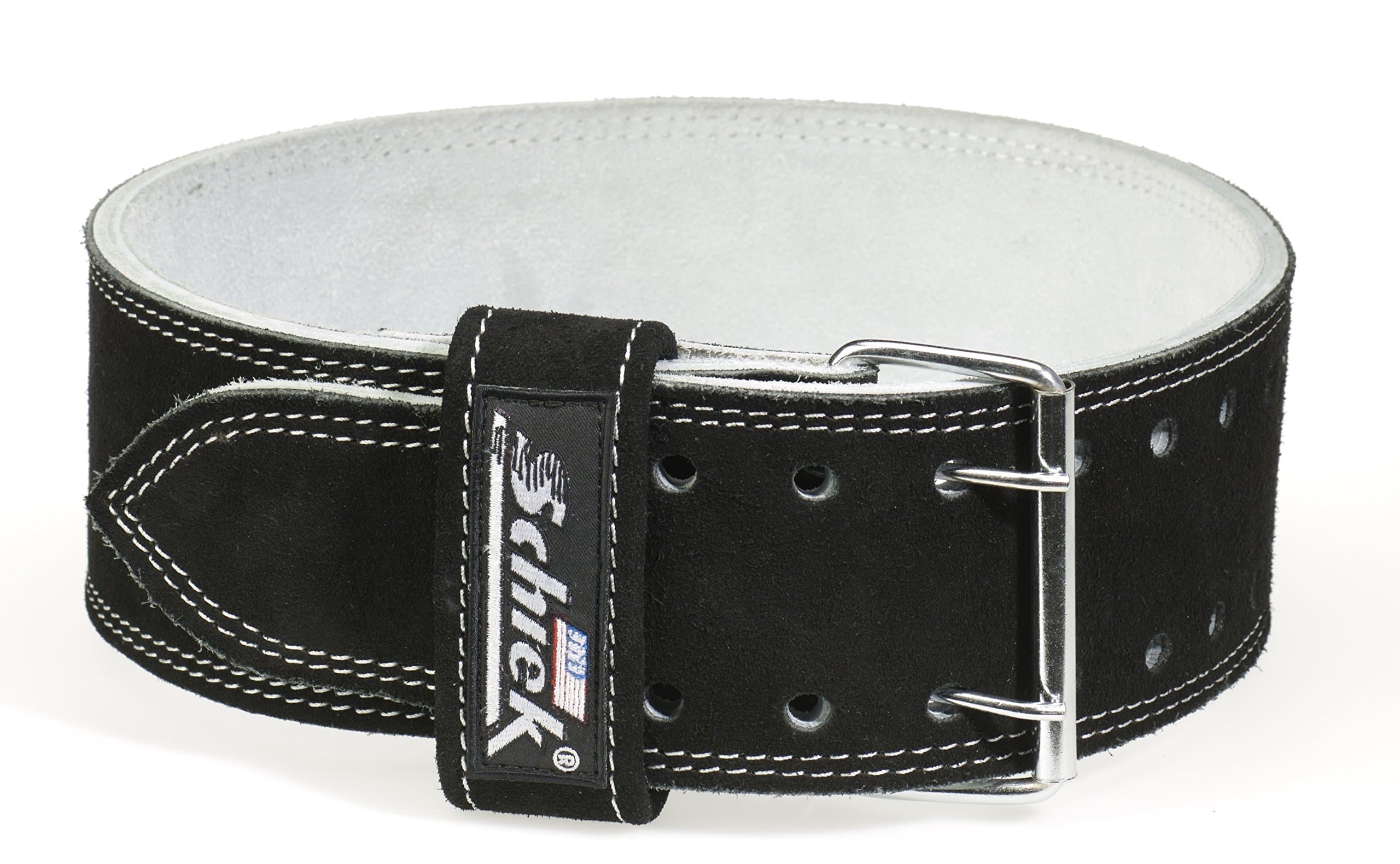 Sports Leather 6010 Competition Power Lifting Belt - 9 mm Suede Leather Gym Belt - Weightlifting Belt