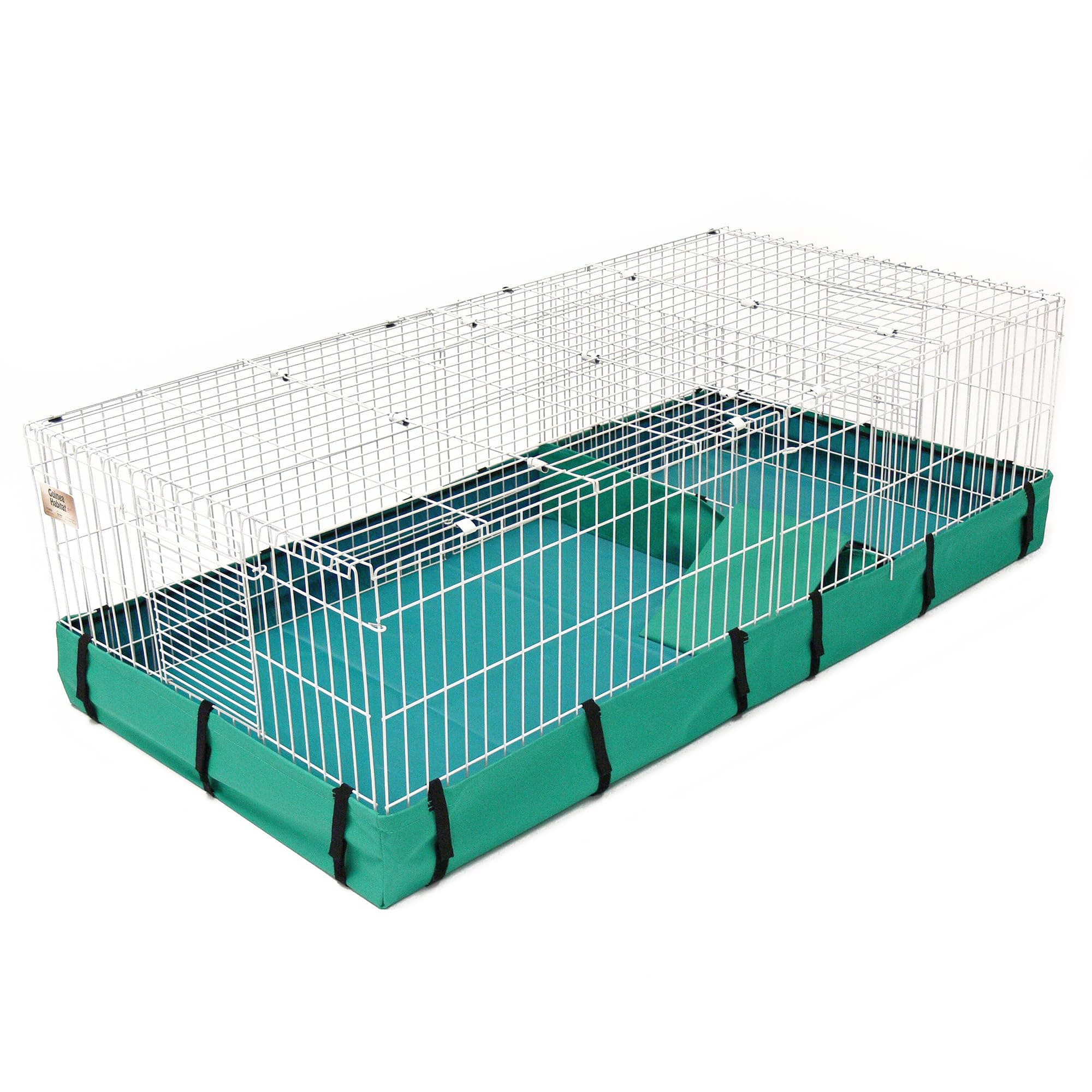 MidWest Homes for Pets Guinea Habitat Plus Cage, Includes Divider Panel and Hinged Top, Washable PVC Canvas Bottom, Expandable Small Animal Cage for Guinea Pigs, 171GHP