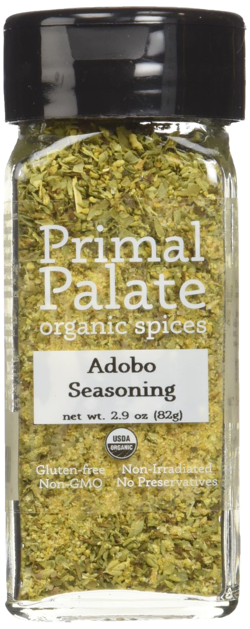 Organic Spices Adobo Seasoning, Certified Organic, 2.2 oz Bottle. A blend of Pink Himalayan Salt, Garlic, Onion, Black Pepper, Oregano, Turmeric. All purpose seasoning great for all protein and vegetables.