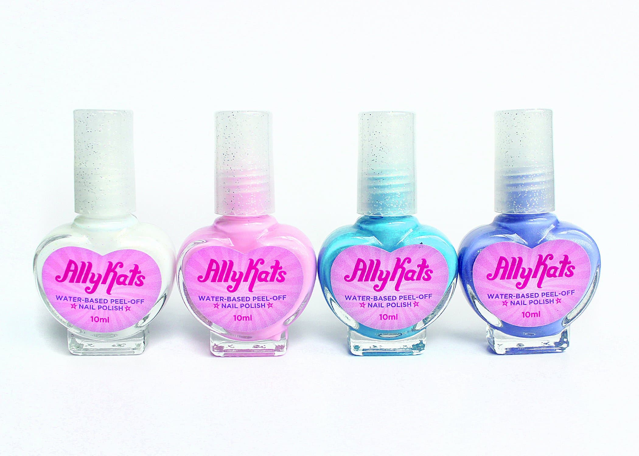 Nontoxic Water-Based Peel-off Sparkle Nail Polish (Set of 4)