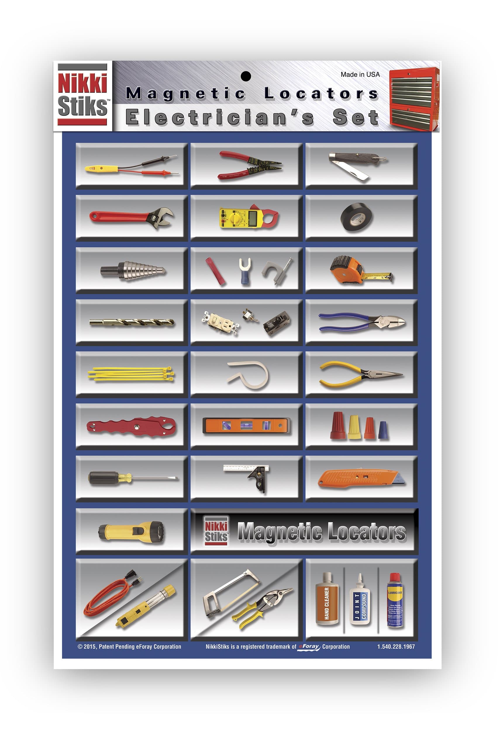 Electrician Graphic Magnetic Tool Box Label Set