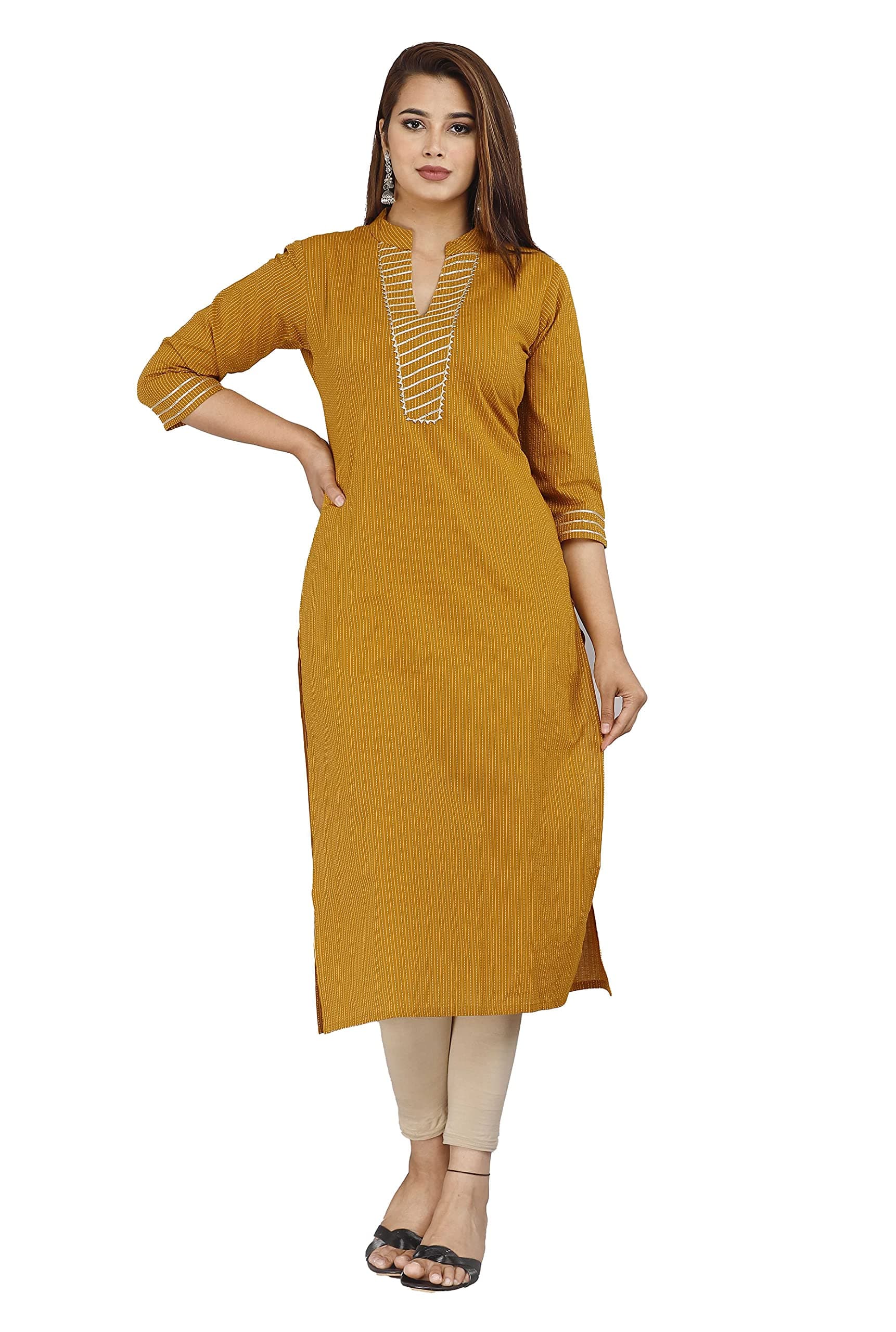 Mehak Homes Women's Plus Size Cotton Kurti/Kurta