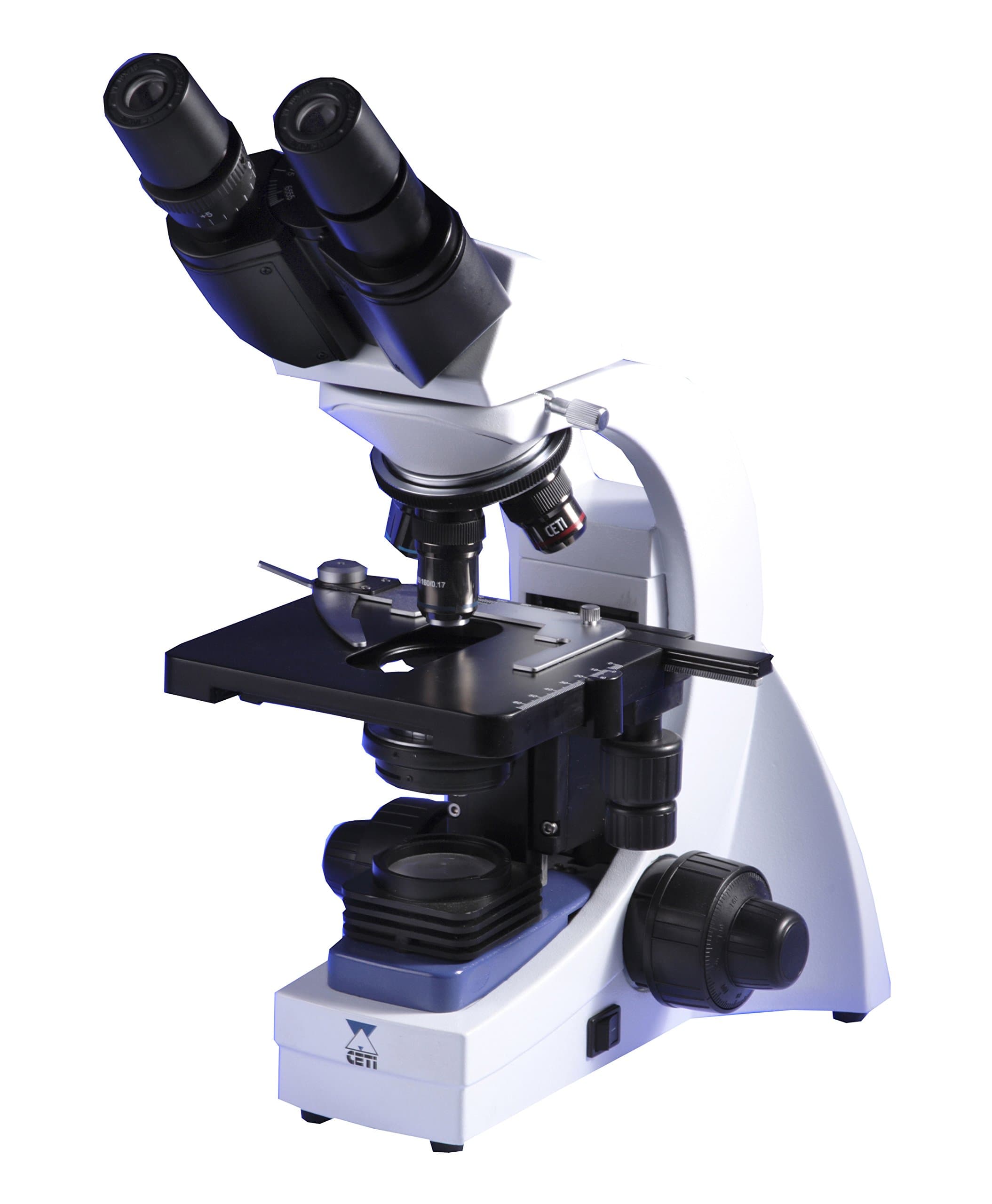 Ceti 1202.3500M Microscope, Max II Binocular Inclined at 45° with Planachromatic Objectives, 4x/10x/40x/100x