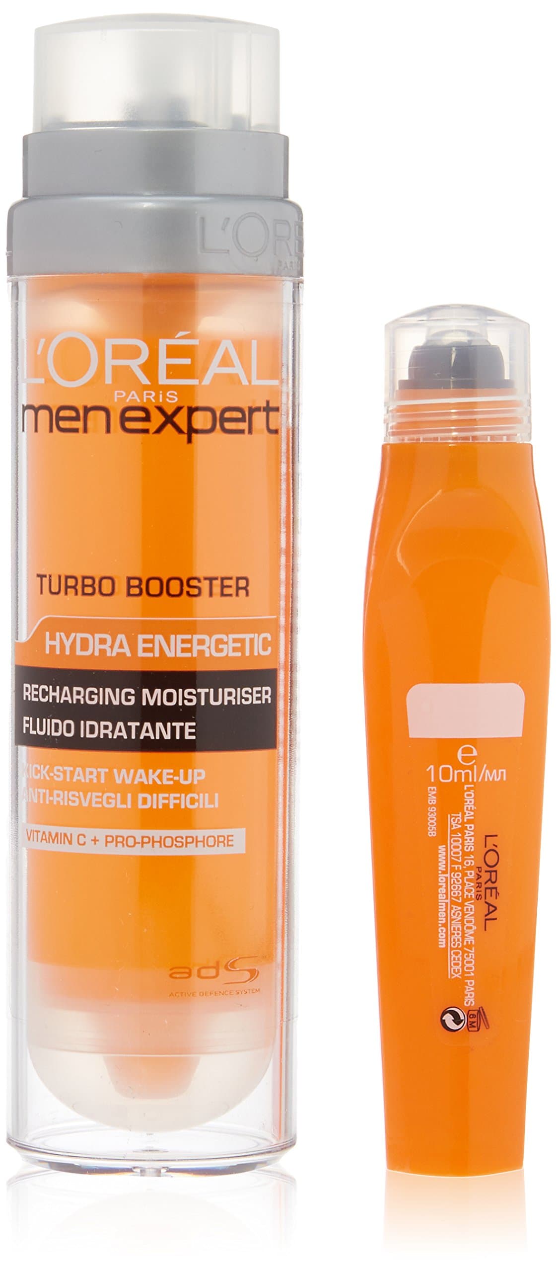 L'oreal Men Expert Set, Hydra Energetic Turbo Booster and Ice Cool Eye Roll-On, 1 Count